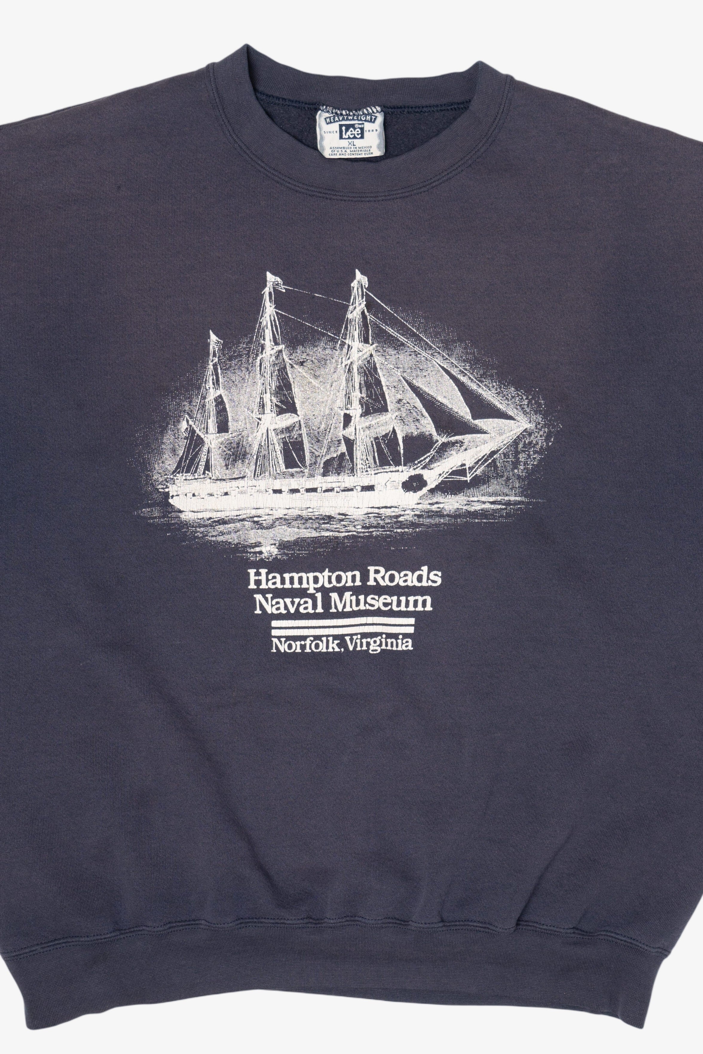 Vintage Hampton Roads Naval Museum Norfolk Virginia Sweatshirt (1990s)