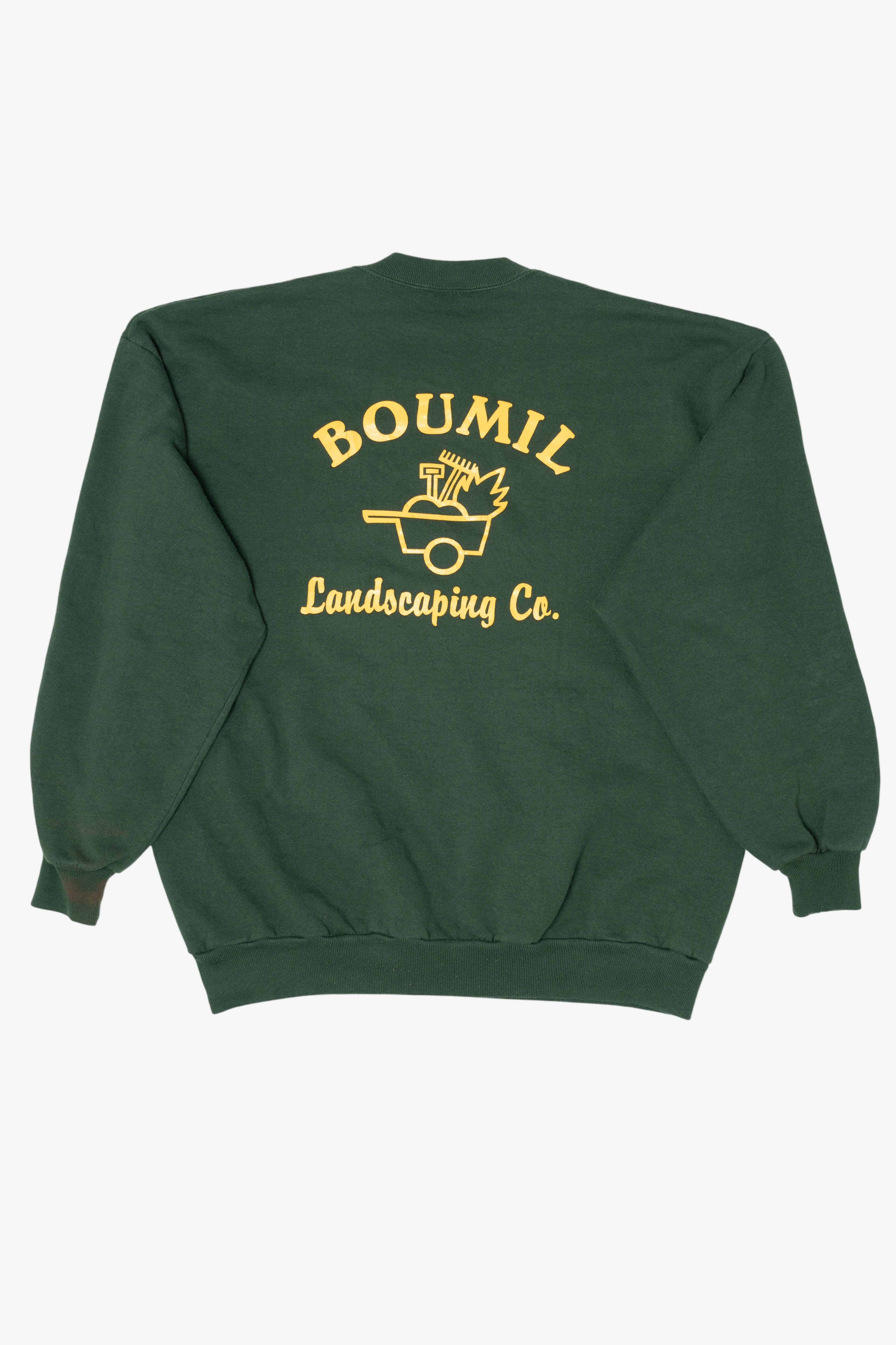 Vintage Green Boumil Landscaping Co. Sweatshirt (1990s)