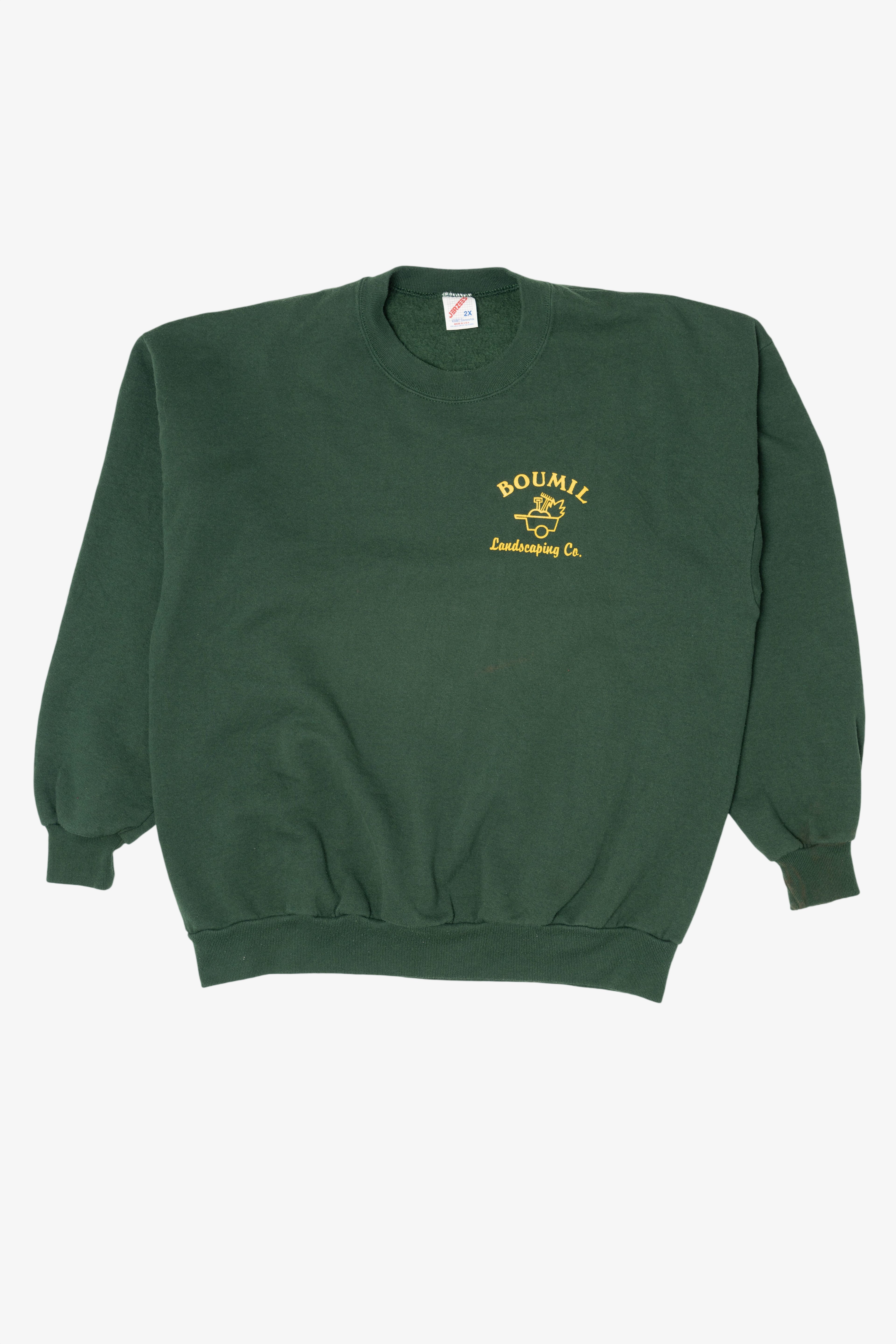 Vintage Green Boumil Landscaping Co. Sweatshirt (1990s)