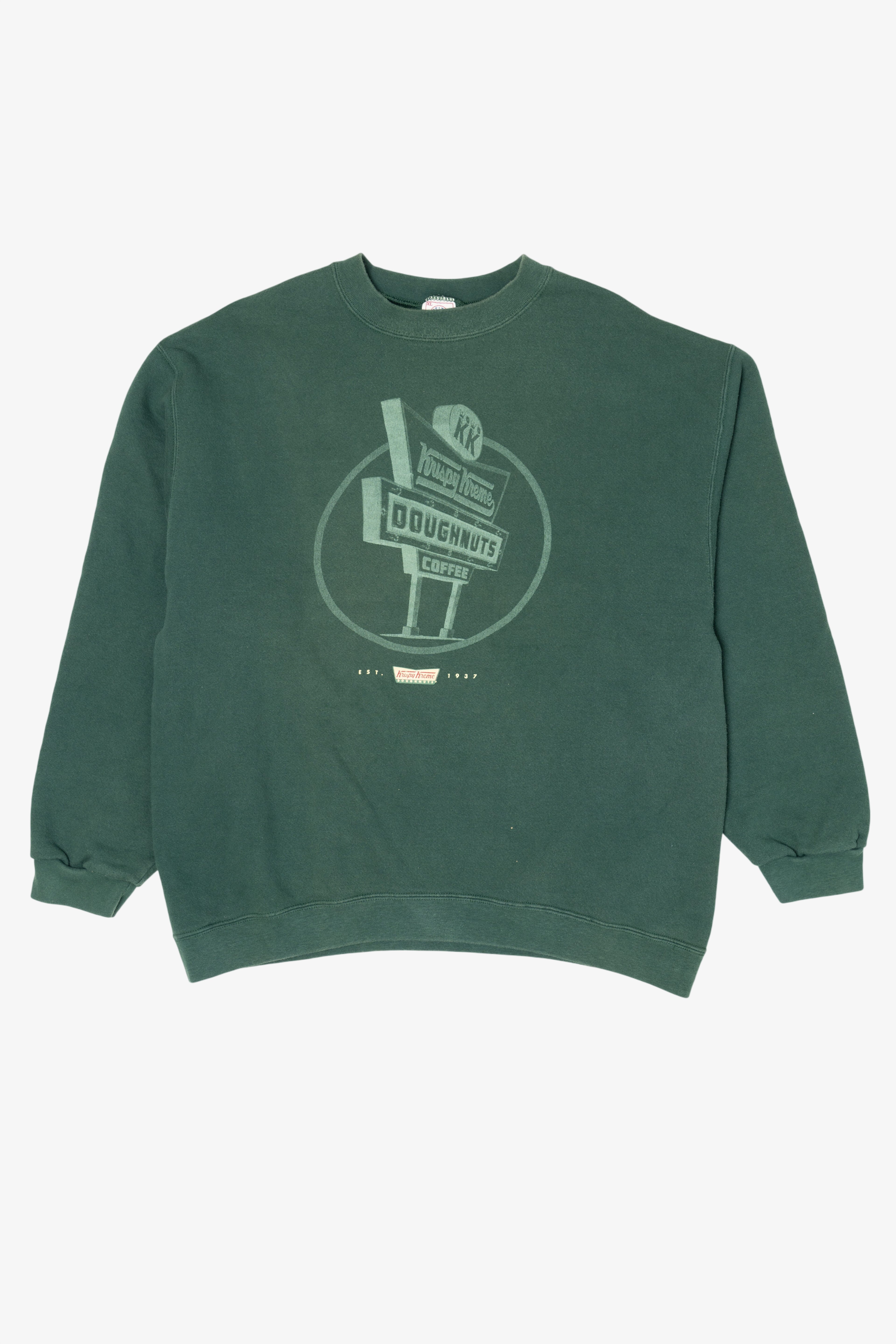 Vintage Green Krispy Kreme Sweatshirt (1990s)