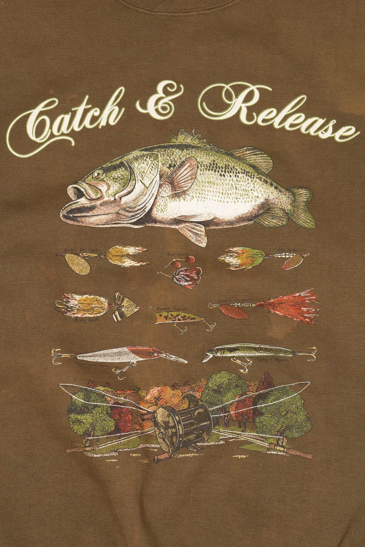 Vintage "Catch And Release" Fishing Sweatshirt (1990s)
