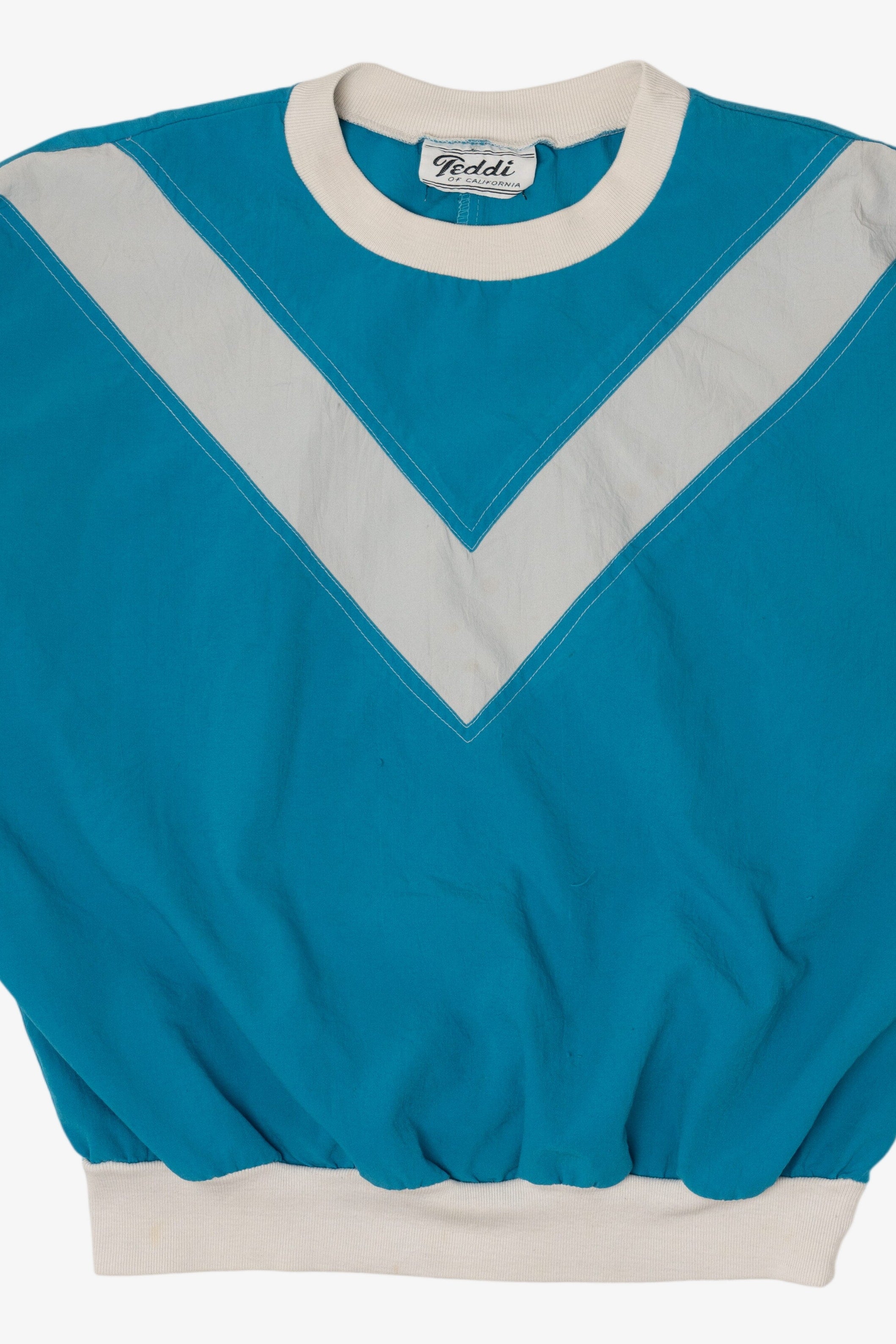 Vintage Blue Teddi V Panel Sweatshirt (1980s)