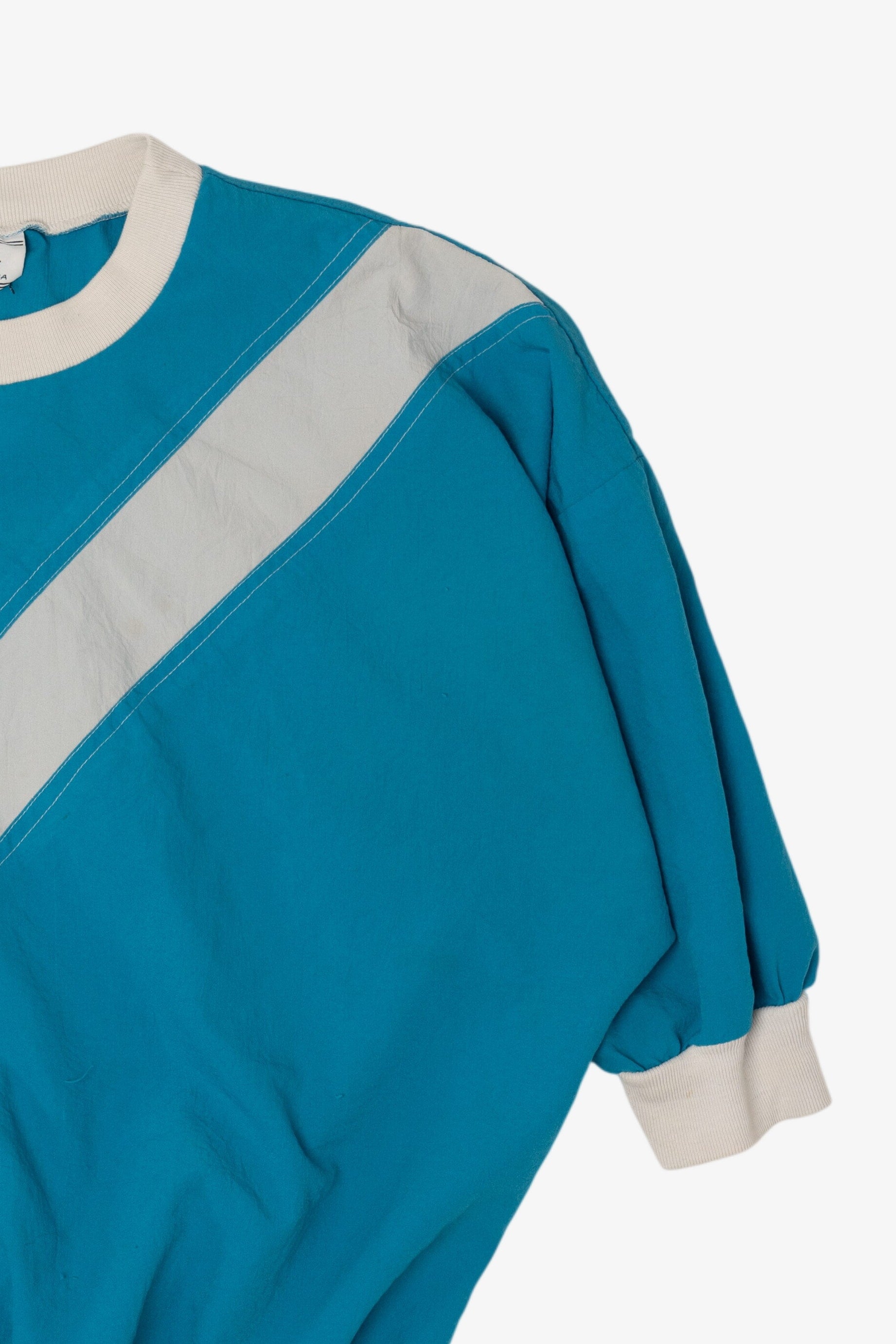Vintage Blue Teddi V Panel Sweatshirt (1980s)