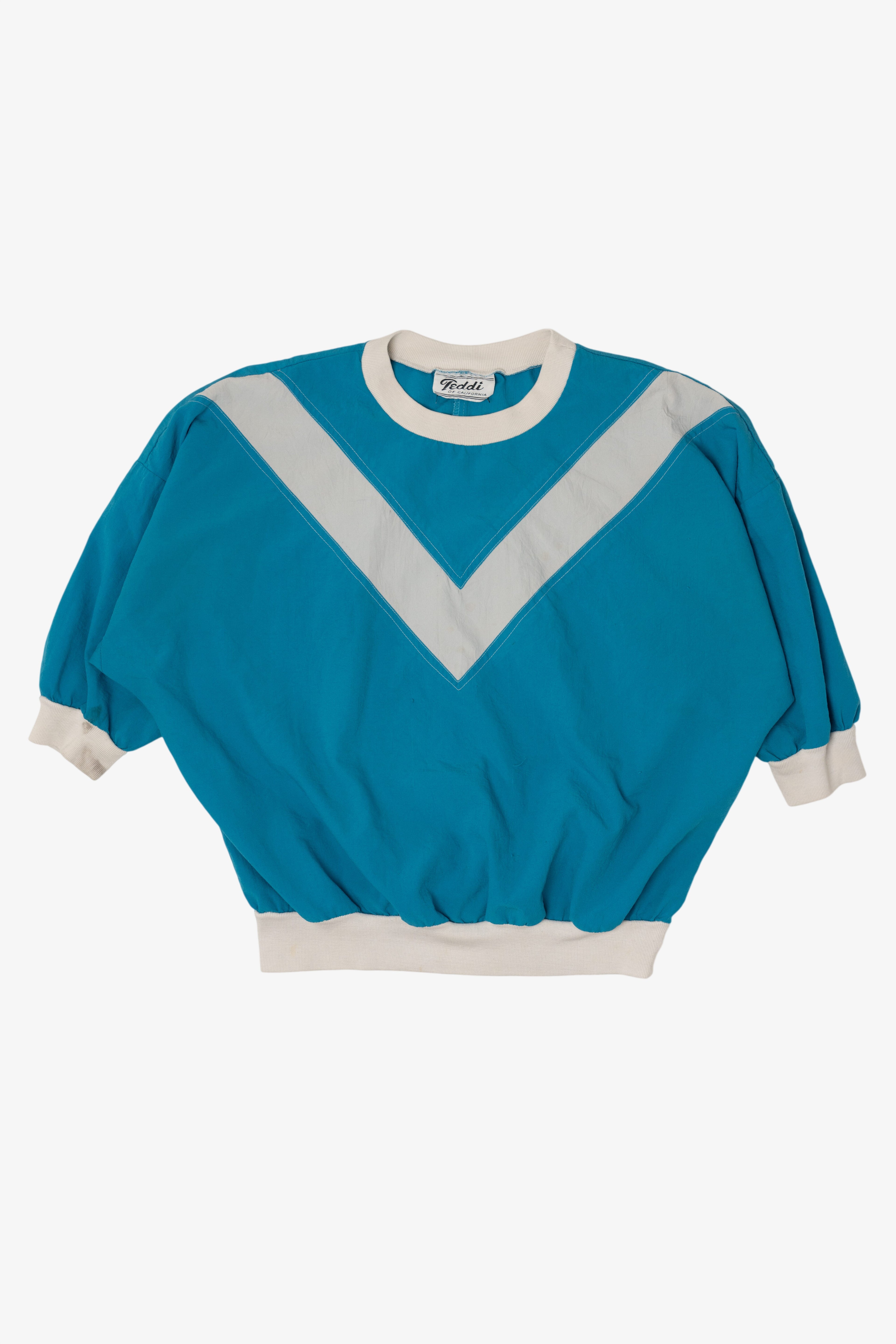Vintage Blue Teddi V Panel Sweatshirt (1980s)