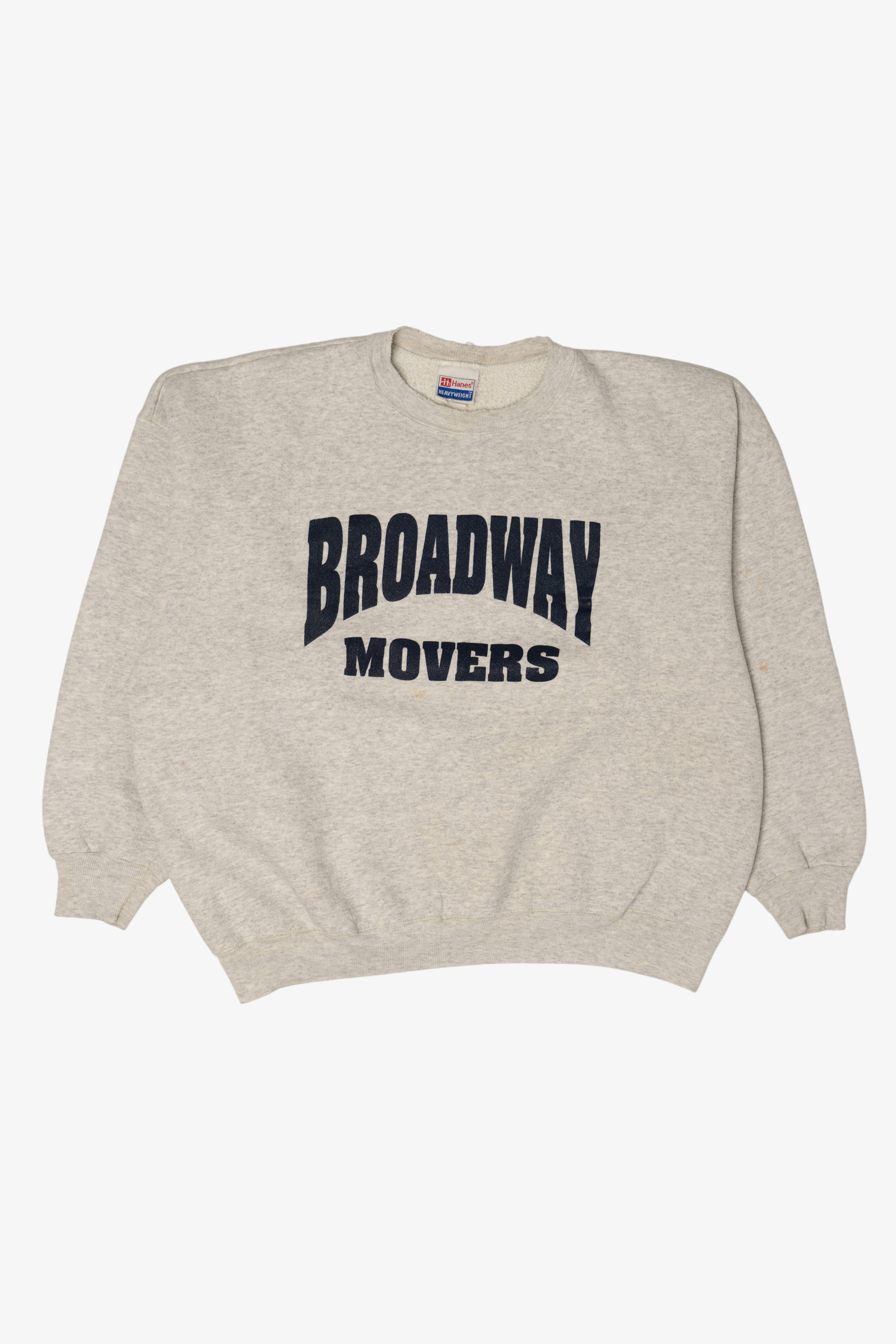 Vintage Light Gray Broadway Movers Sweatshirt (1990s)