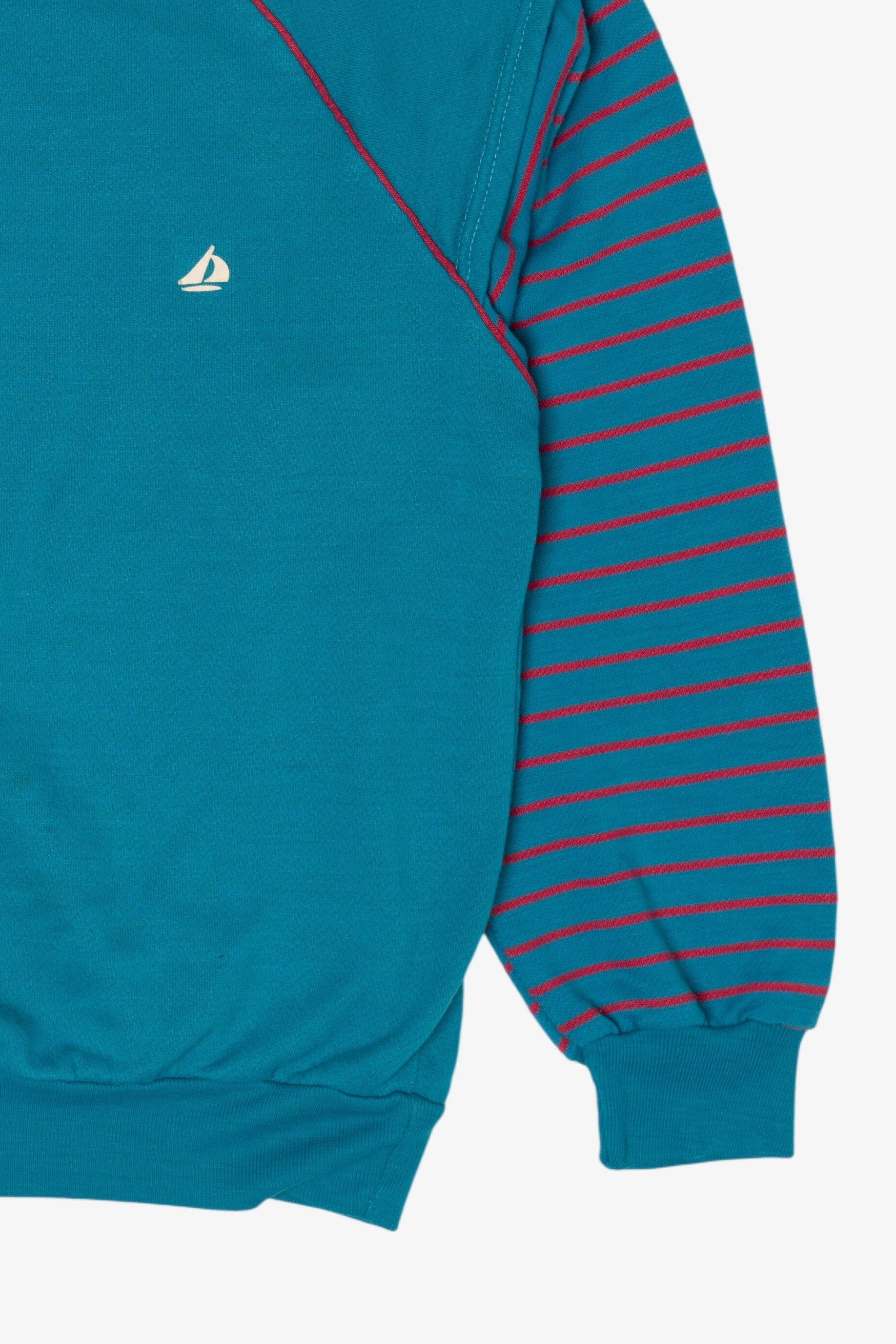 Vintage Blue Julie Girl Striped Sweatshirt (1990s)