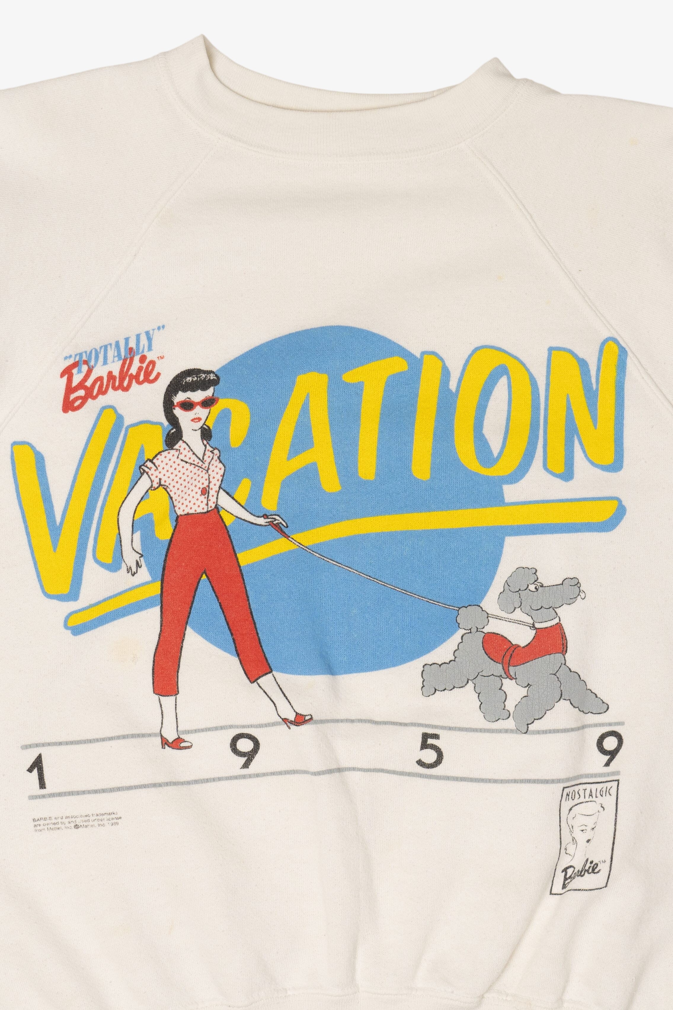 Vintage "Totally" Barbie Vacation Raglan Sweatshirt (1980s)
