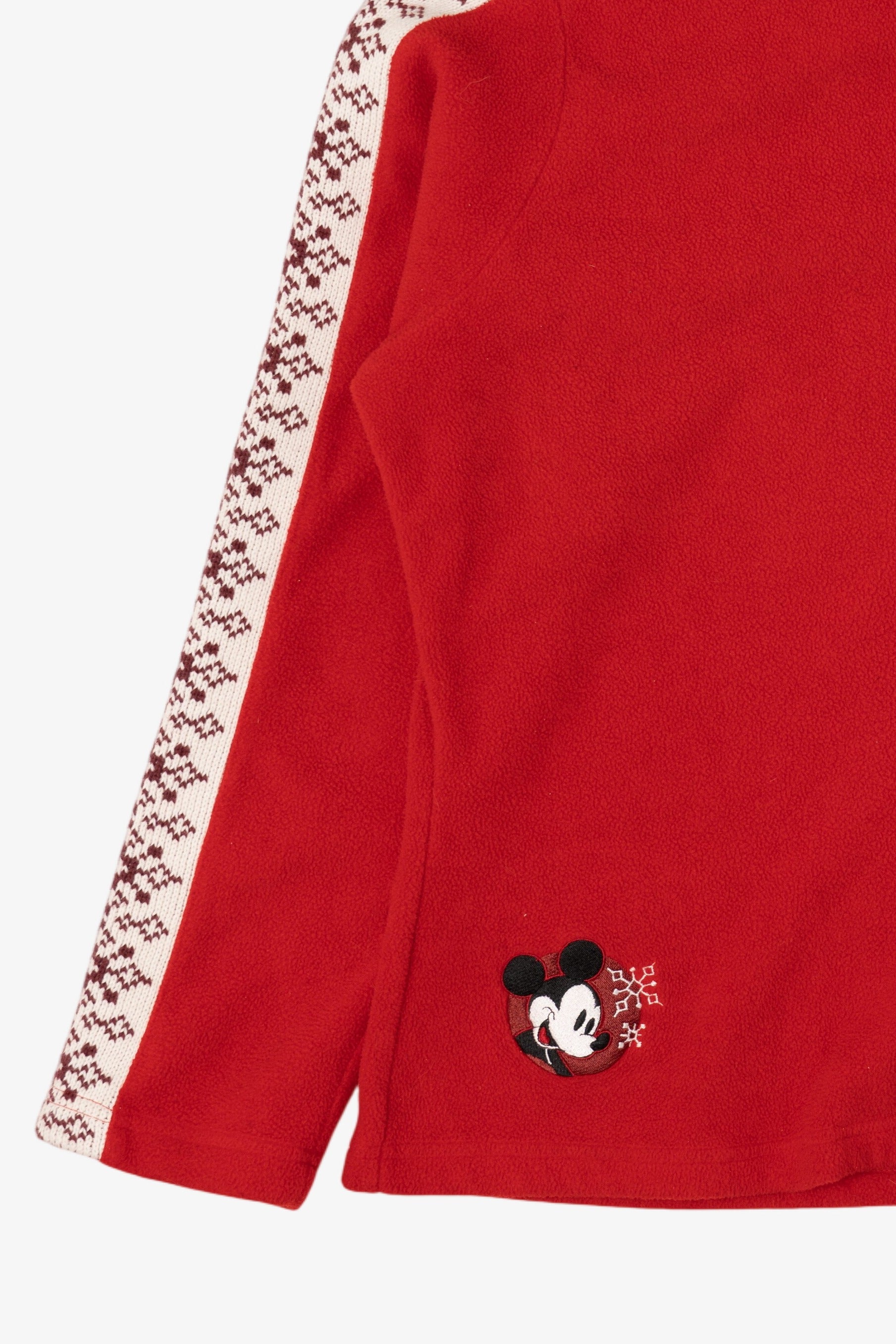Vintage Red Disney Mickey Mouse Snowflakes Sweatshirt (2000s)