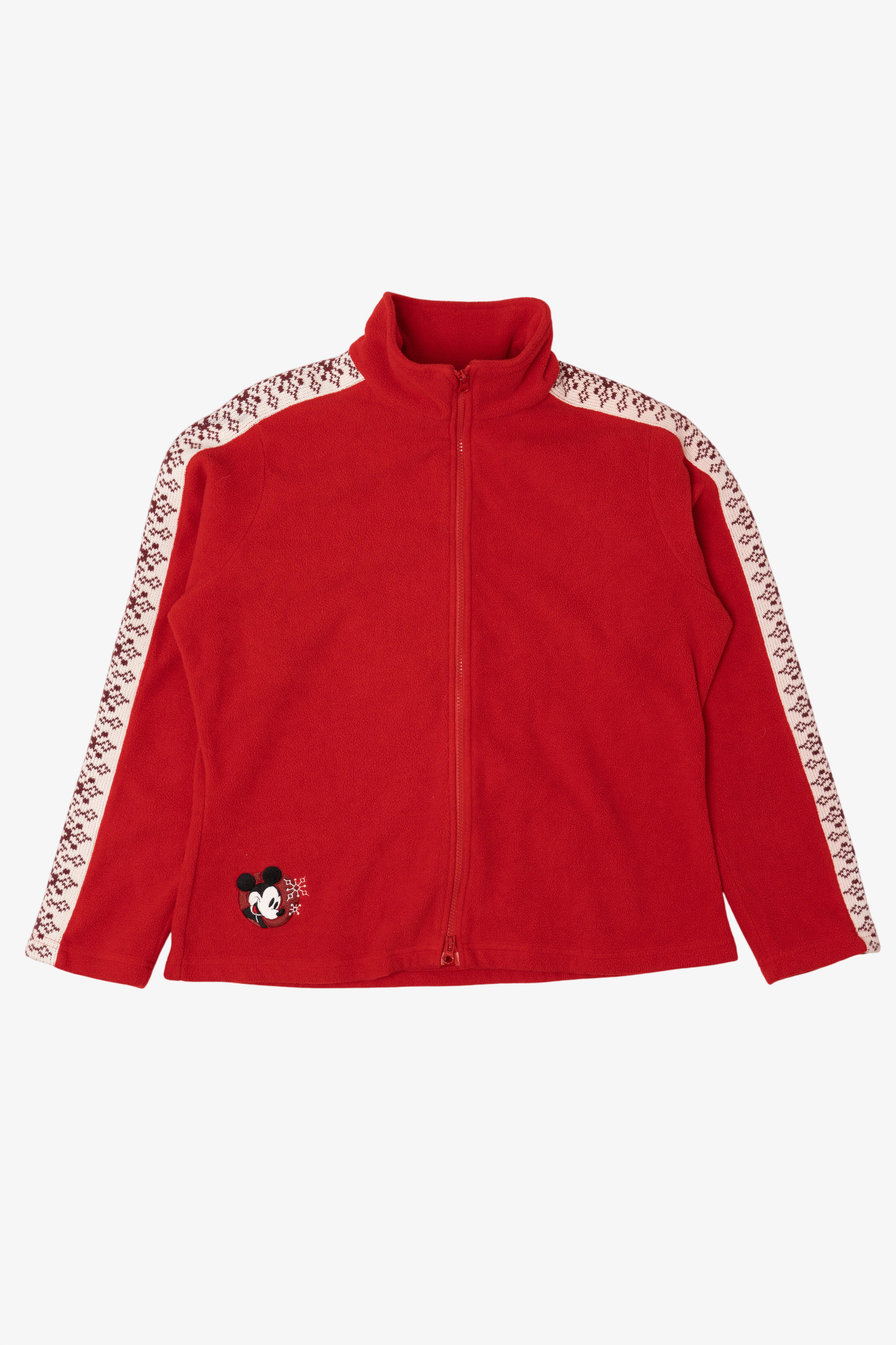 Vintage Red Disney Mickey Mouse Snowflakes Sweatshirt (2000s)