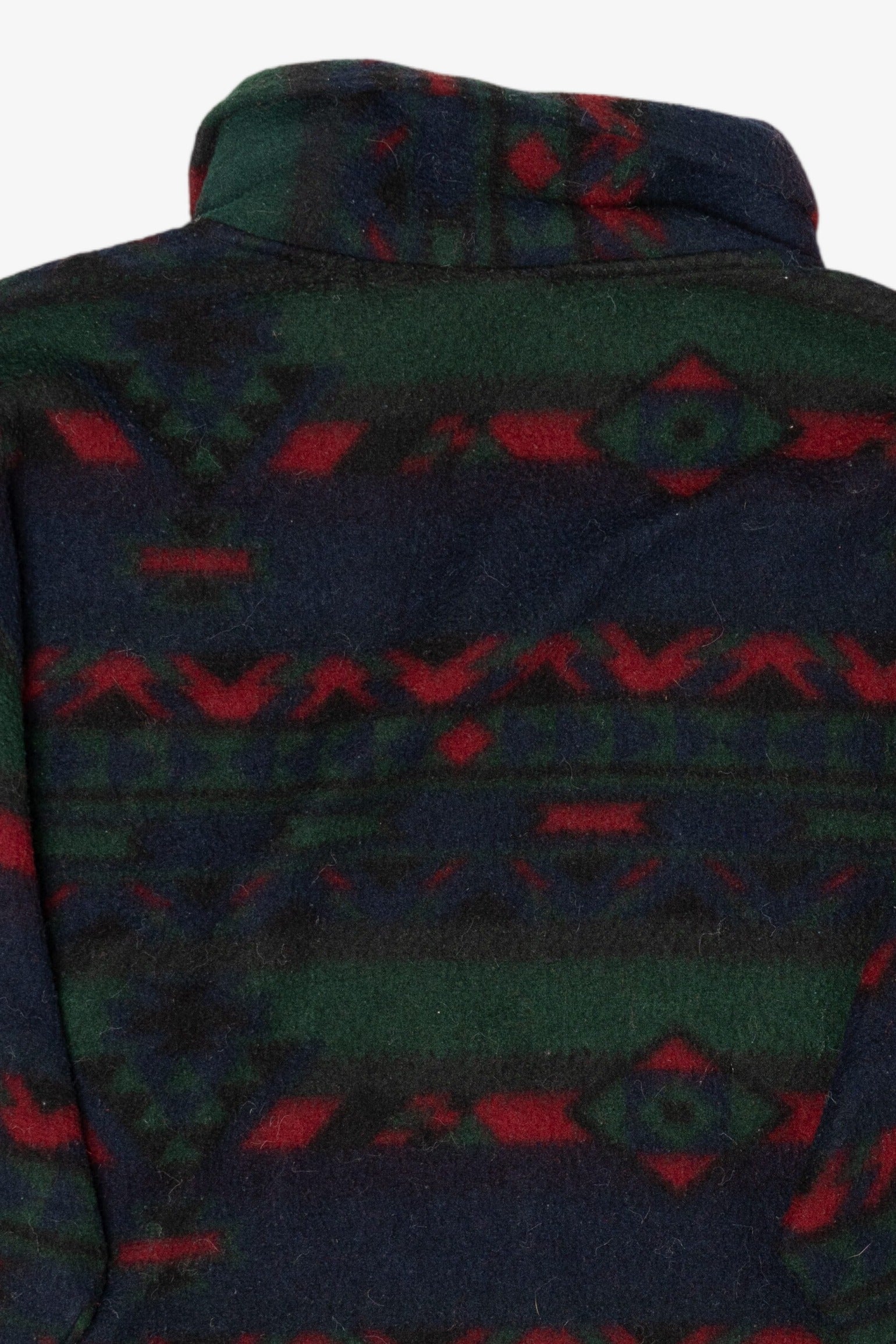 Vintage Southwestern Aztec Pattern Quarter Zip Fleece Sweatshirt (1990s)