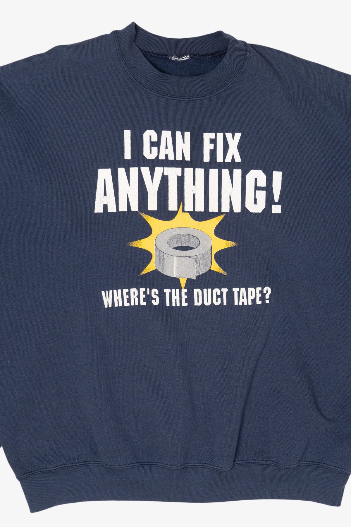 Vintage "I Can Fix Anything" Duct Tape Funny Sweatshirt (1990s)