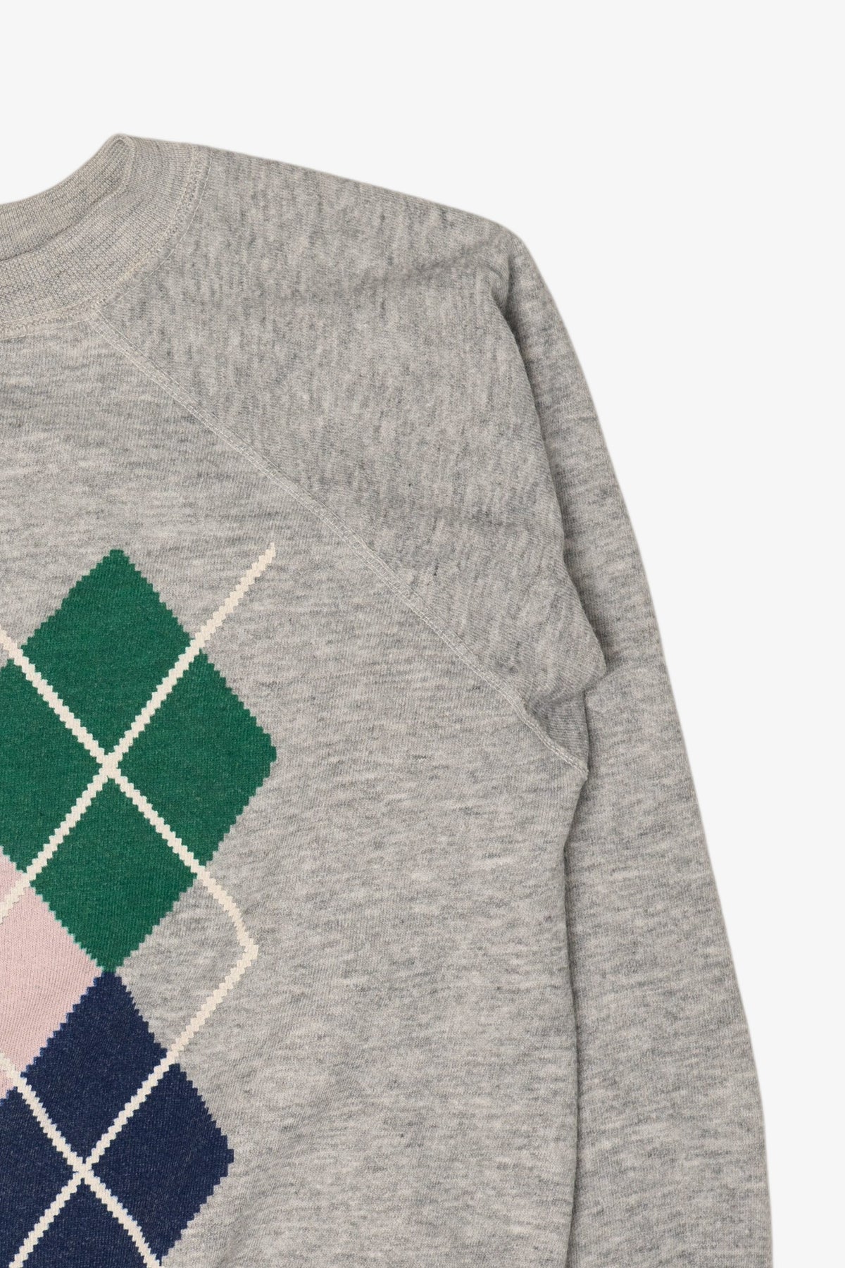 Vintage Gray Bachrachs Argyle Raglan Sweatshirt (1990s)