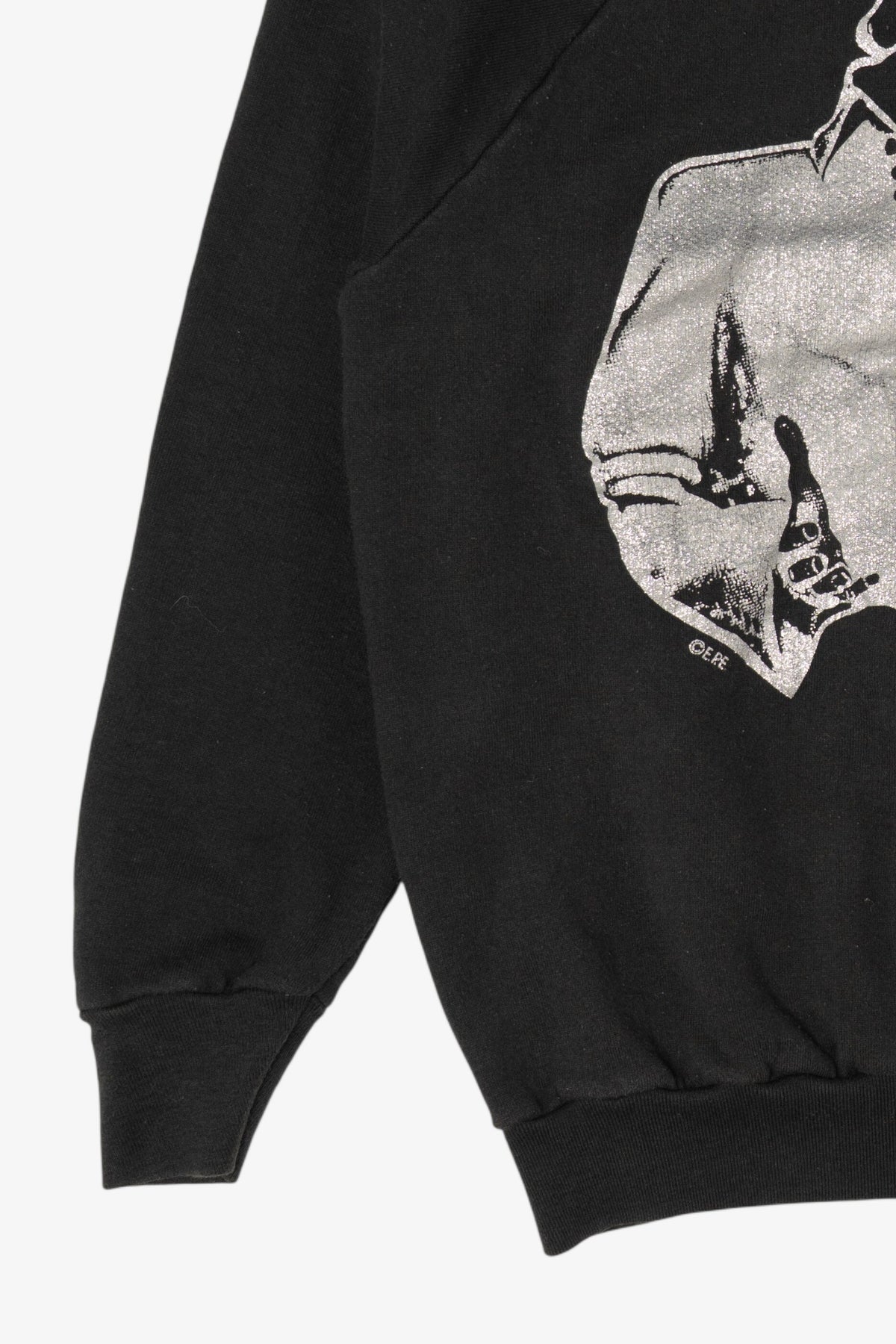 Vintage Black Elvis Presley Raglan Sweatshirt (1990s)