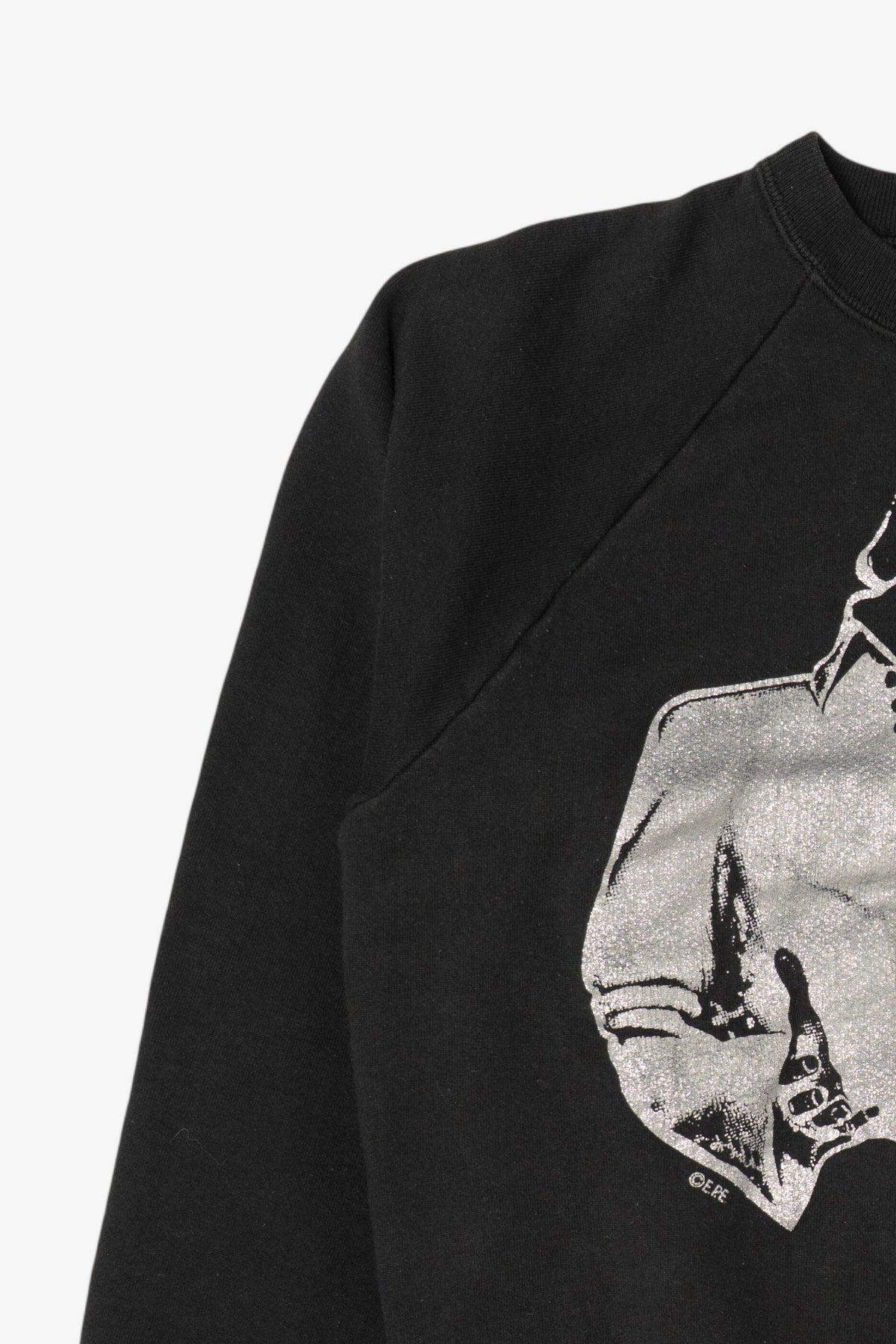 Vintage Black Elvis Presley Raglan Sweatshirt (1990s)