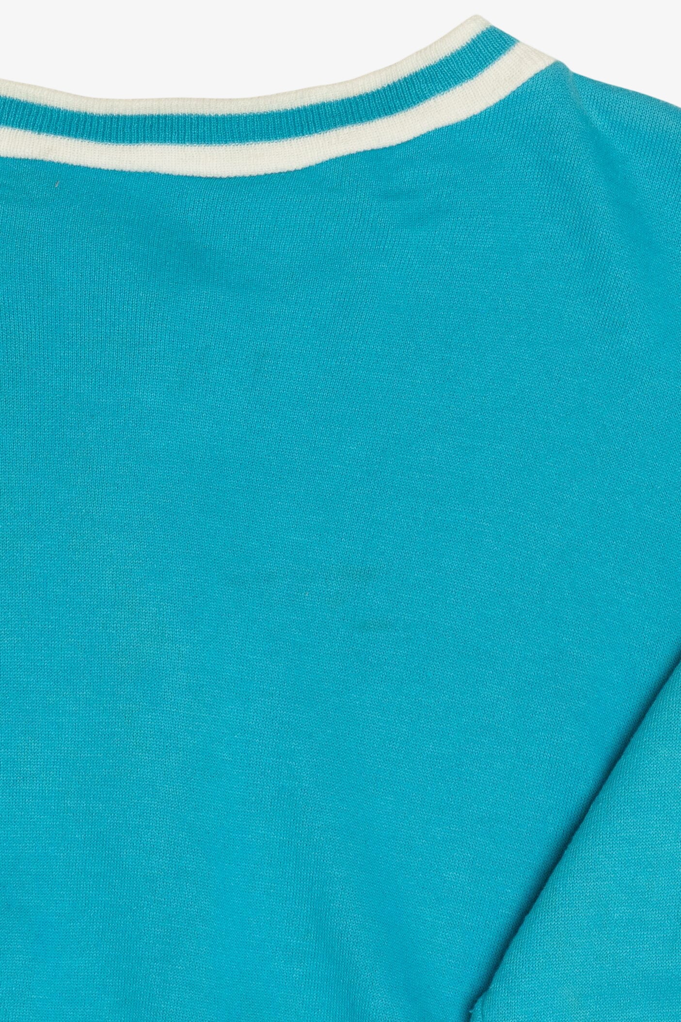 Vintage Tultex Turquoise Snap Button Up Sweatshirt (1980s)