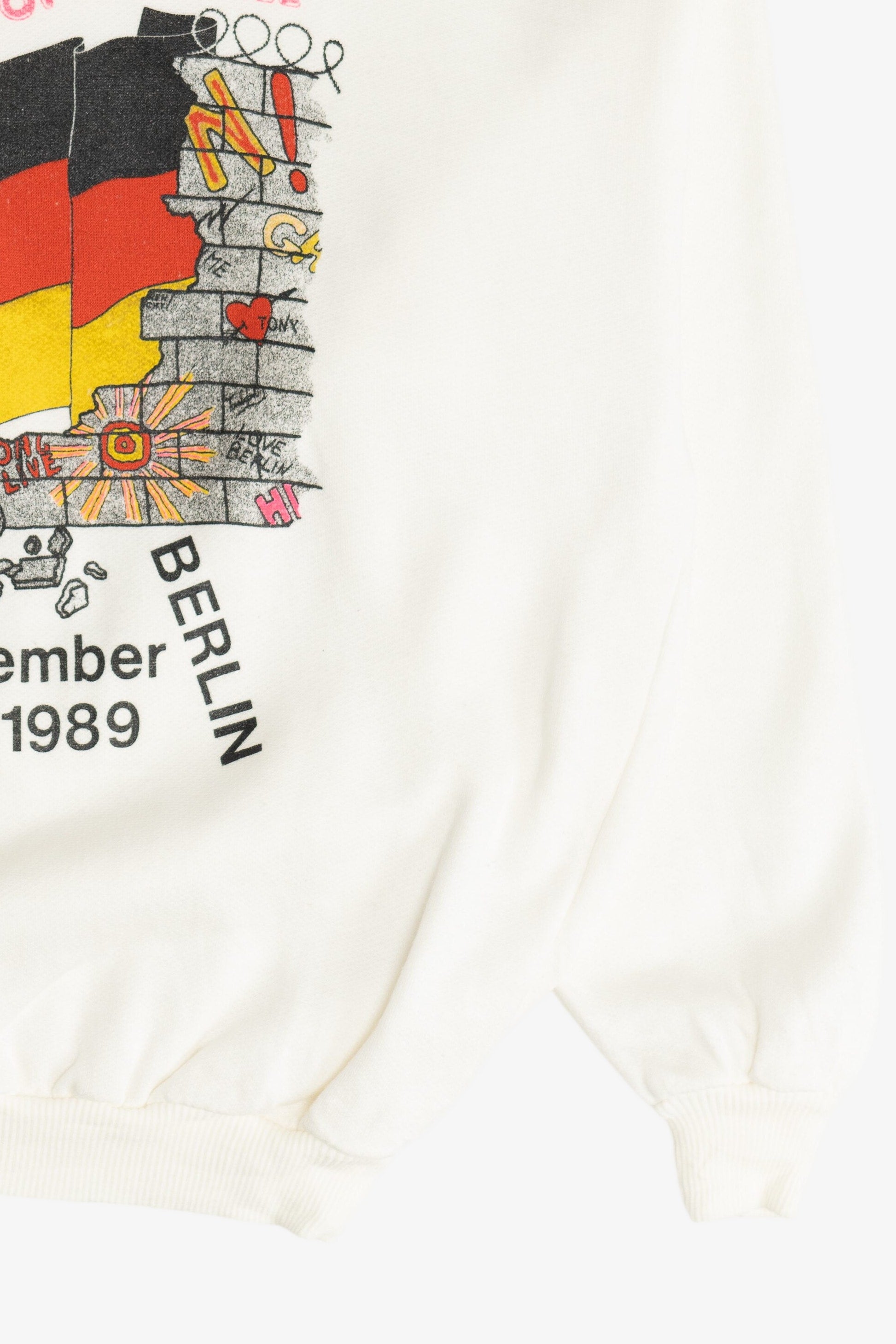 Vintage Berlin Wall "The Fall Of The Wall" Commemorative Sweatshirt (1980s)