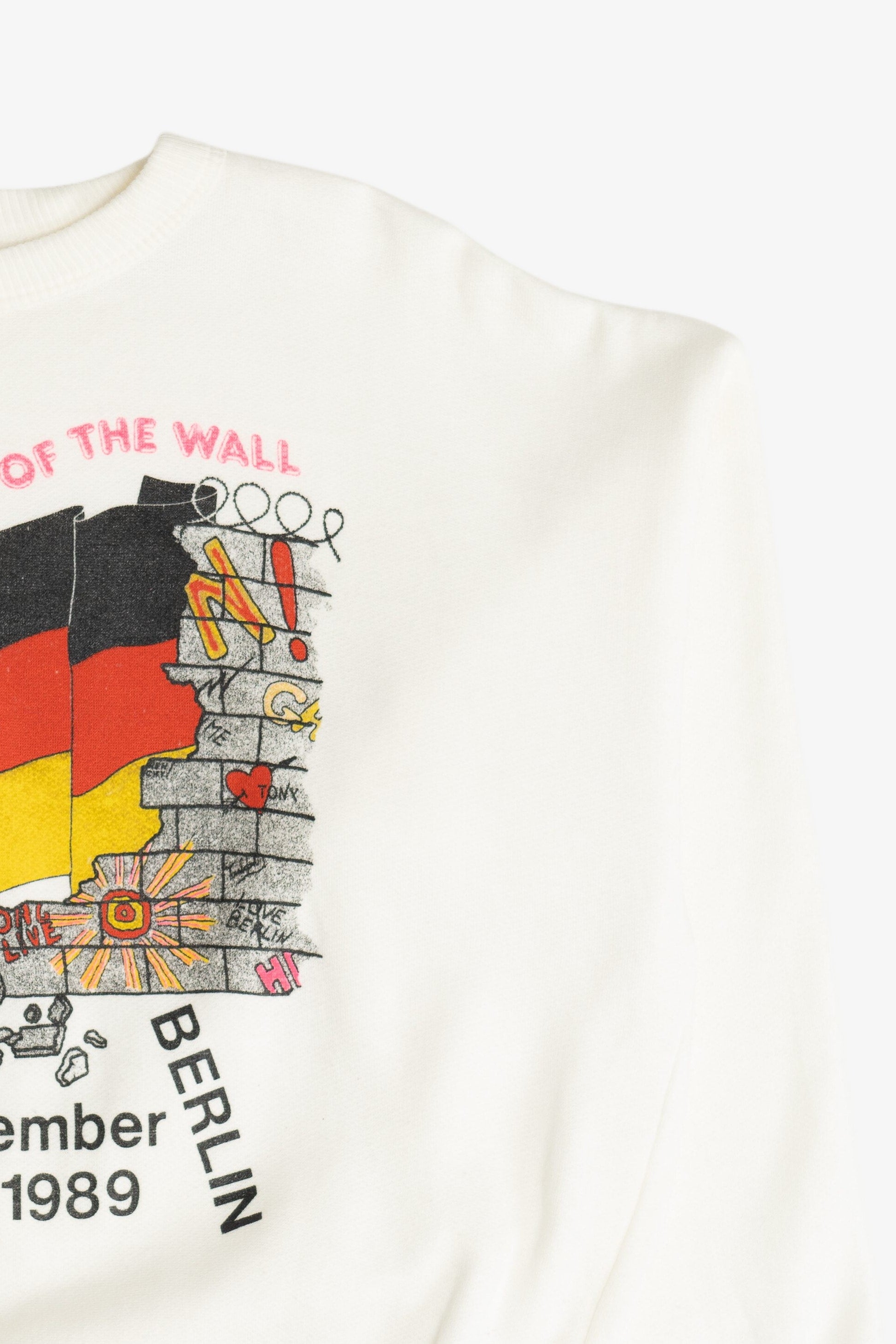 Vintage Berlin Wall "The Fall Of The Wall" Commemorative Sweatshirt (1980s)