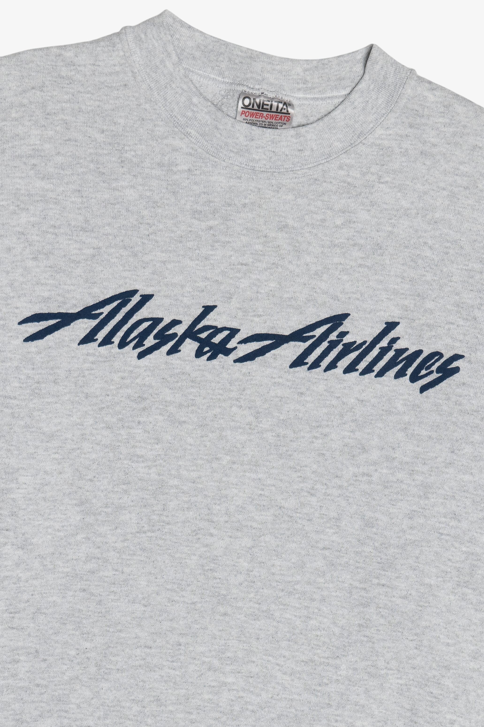 Vintage "Alaska Airlines" Oneita Sweatshirt (1990s)
