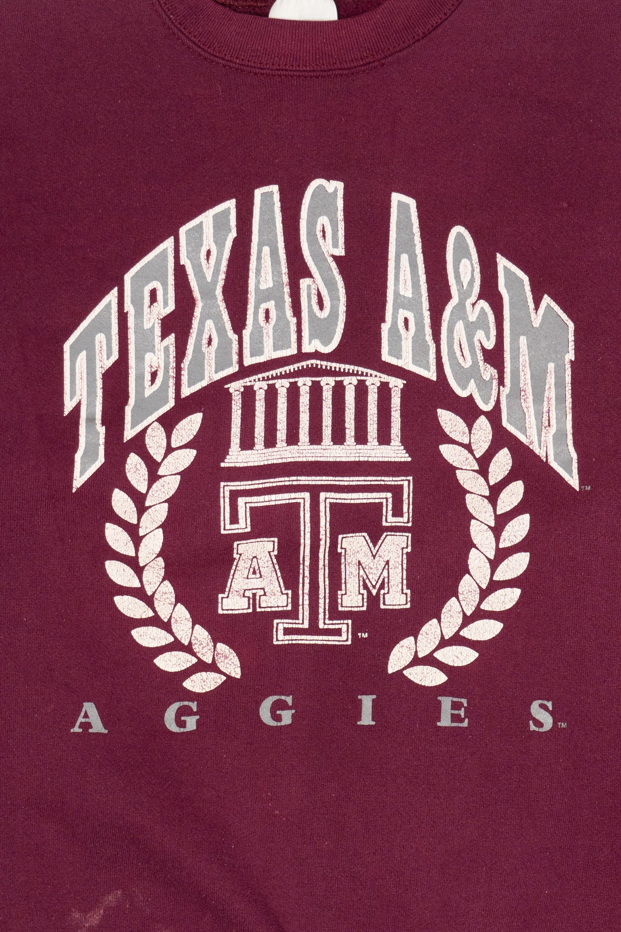 Vintage Burgundy Texas A&M Aggie Tultex Sweatshirt (1990s)