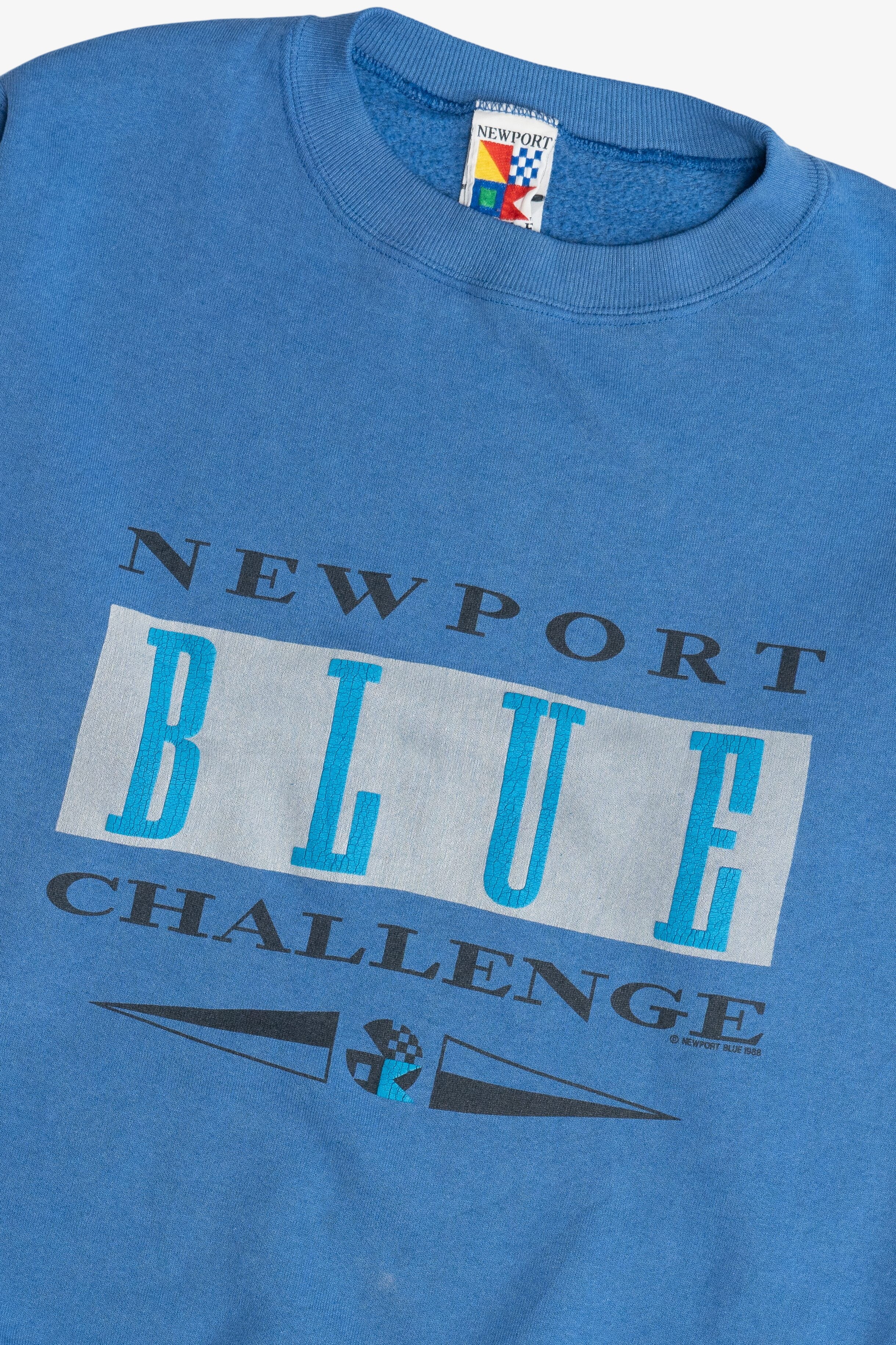 Vintage "Newport Blue Challenge" Newport Blue Sweatshirt (1990s)