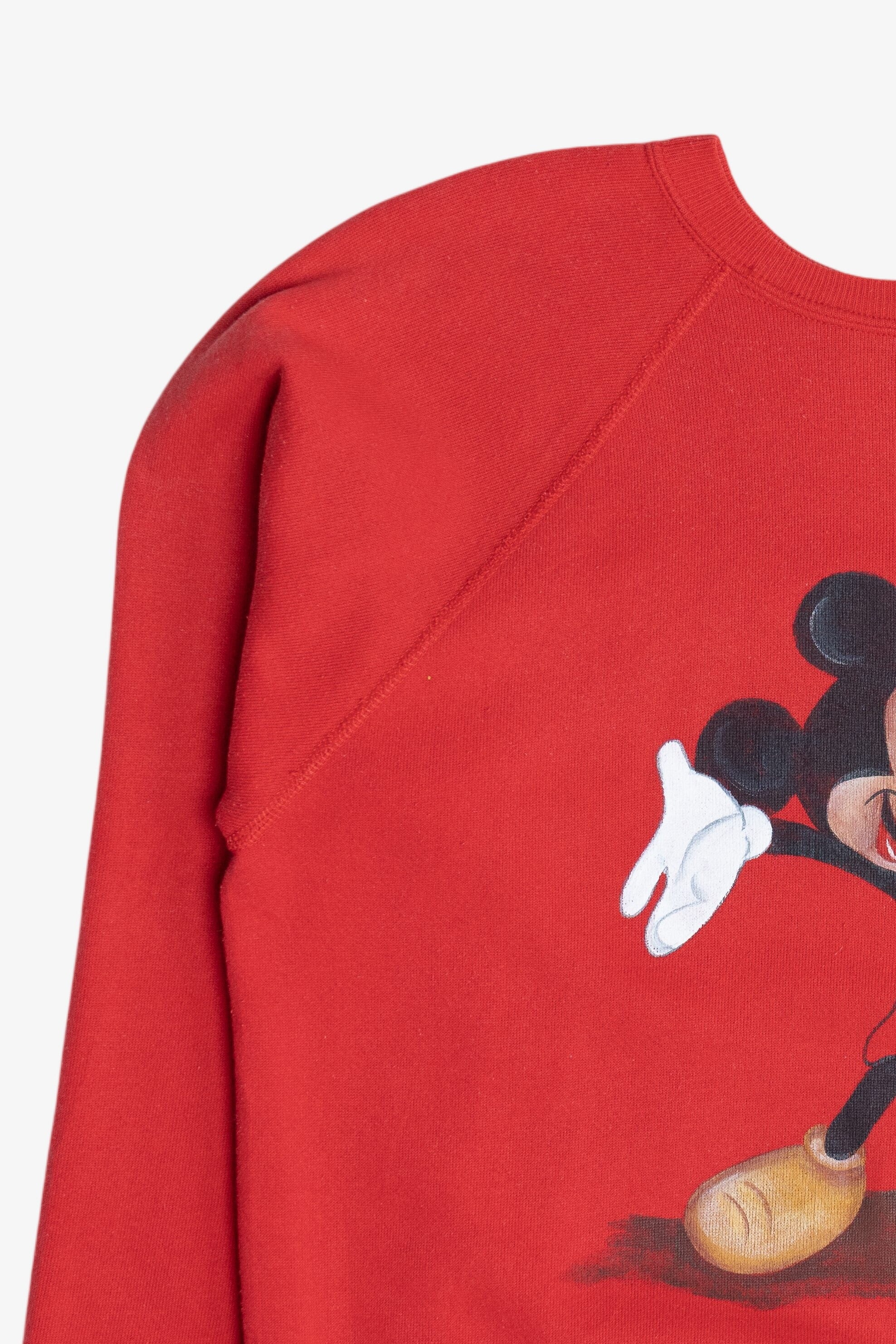 Vintage Hand Painted Mickey Mouse Raglan Sweatshirt (1980s)