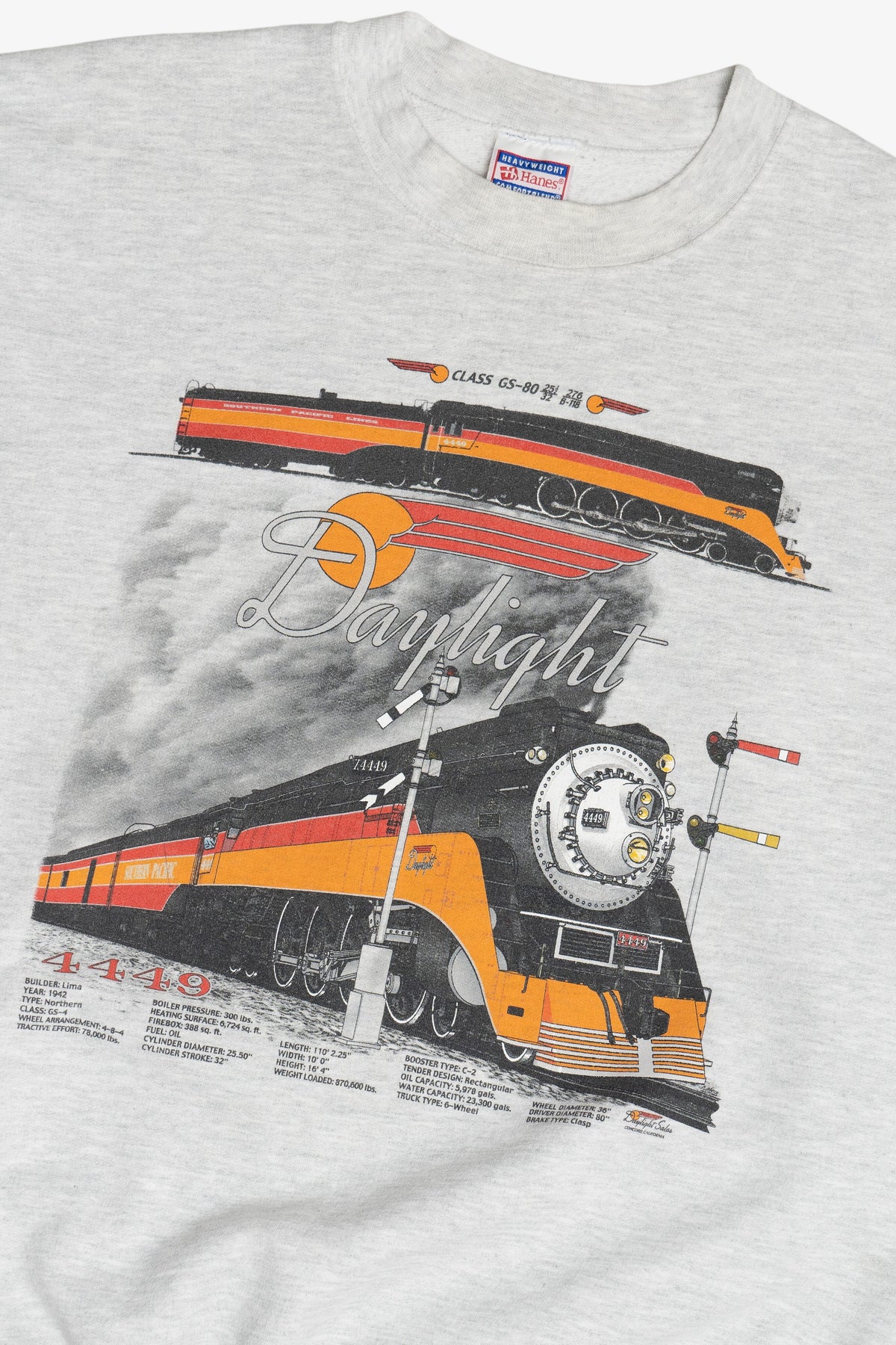 Vintage "Daylight" Locomotive Train Sweatshirt (1990s)