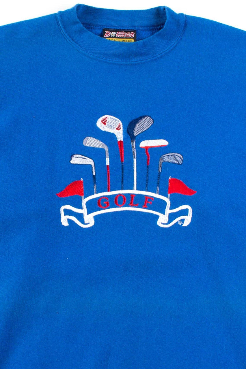 Vintage Embroidered Golf Clubs Sweatshirt