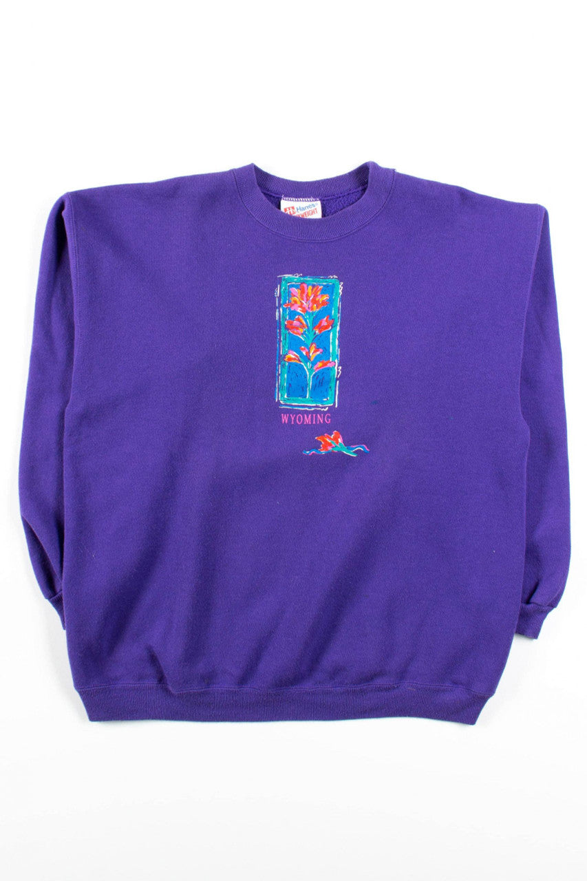 Vintage Wyoming Flowers Sweatshirt