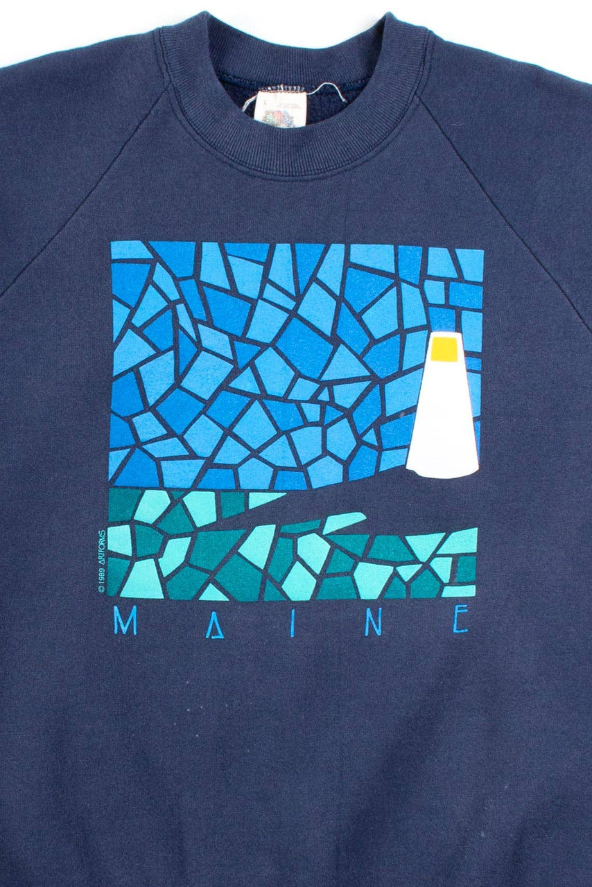 Vintage Maine Mosaic Sweatshirt (1989)