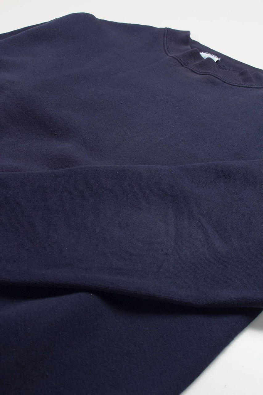 Navy High Neck Discus Athletic Sweatshirt