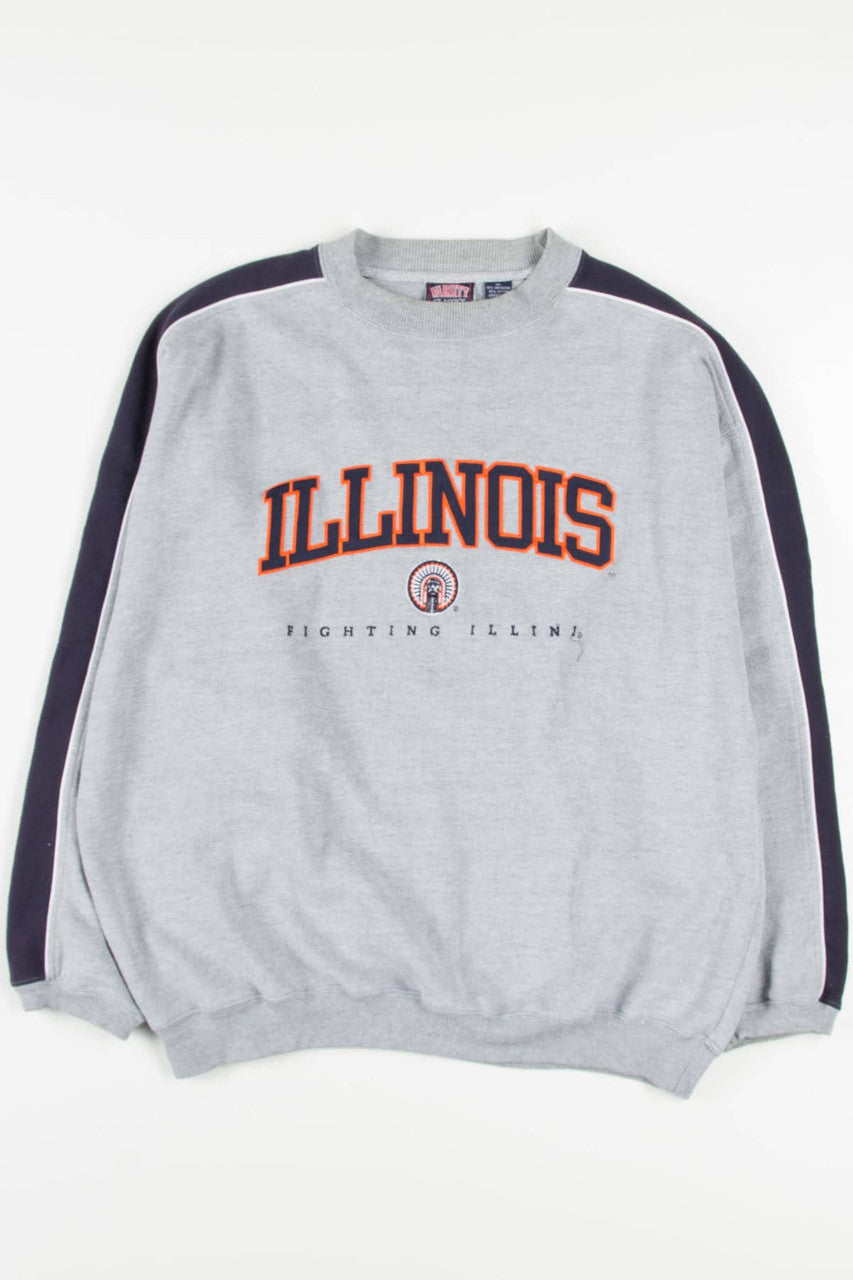 University of Illinois Striped Sleeve Sweatshirt