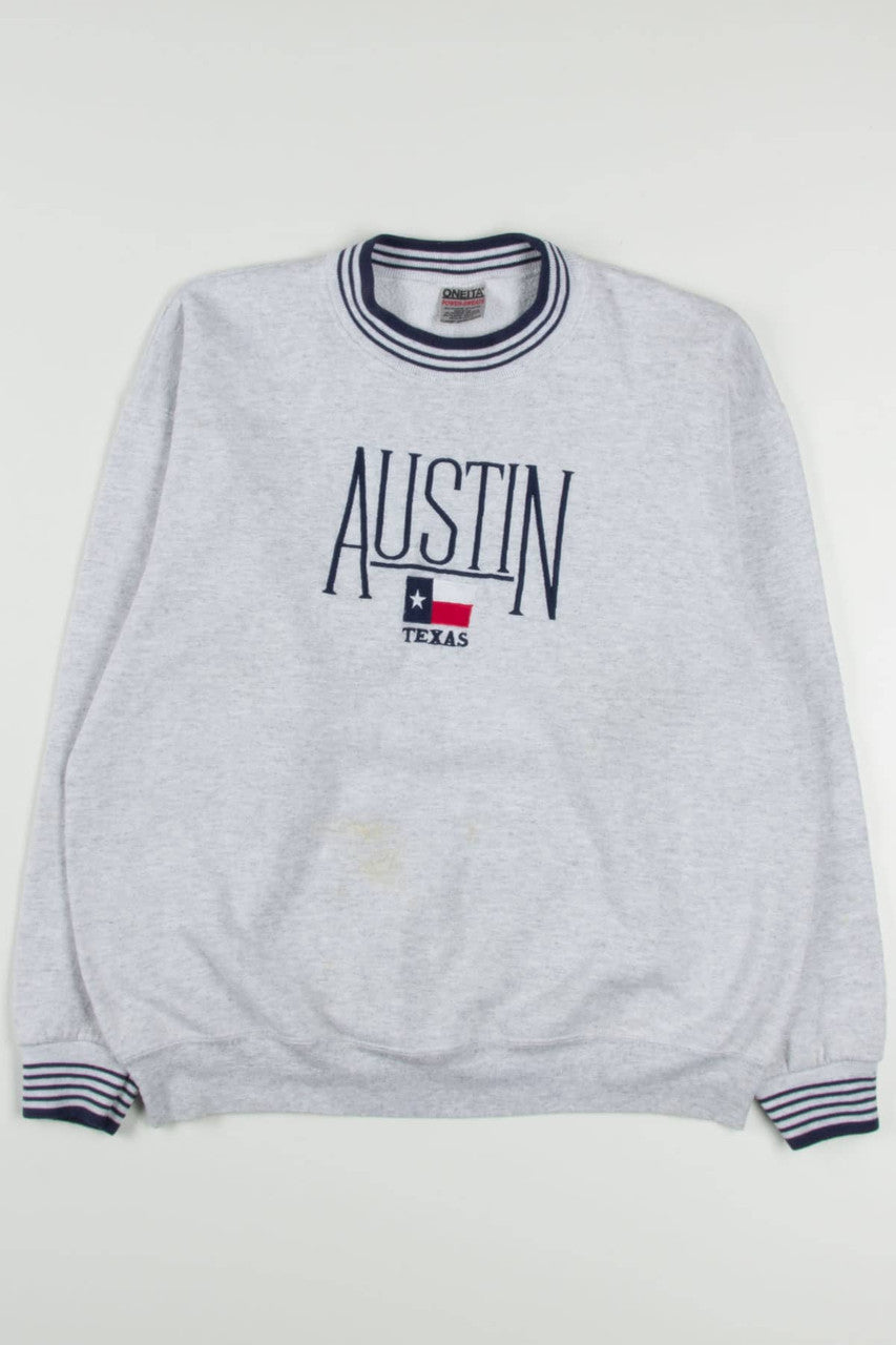 Austin Texas Knit Collar Sweatshirt