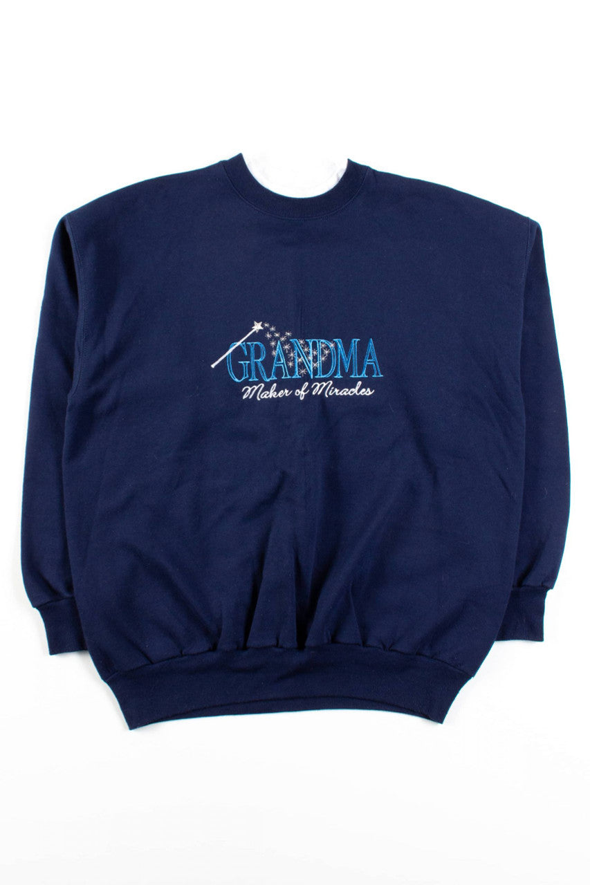 Grandma: Maker Of Miracles Vintage Sweatshirt