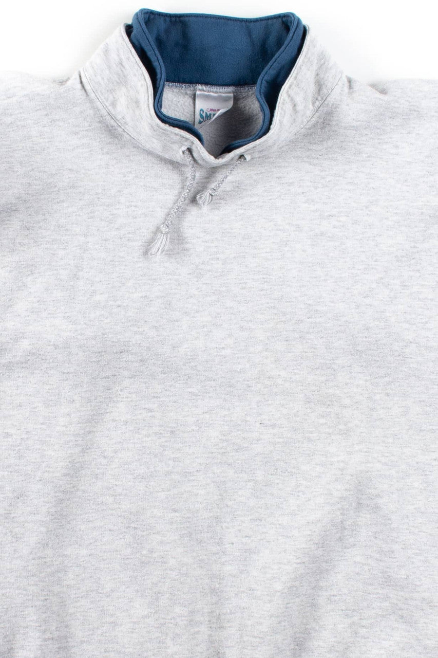 Vintage Grey Double Collared Sweatshirt