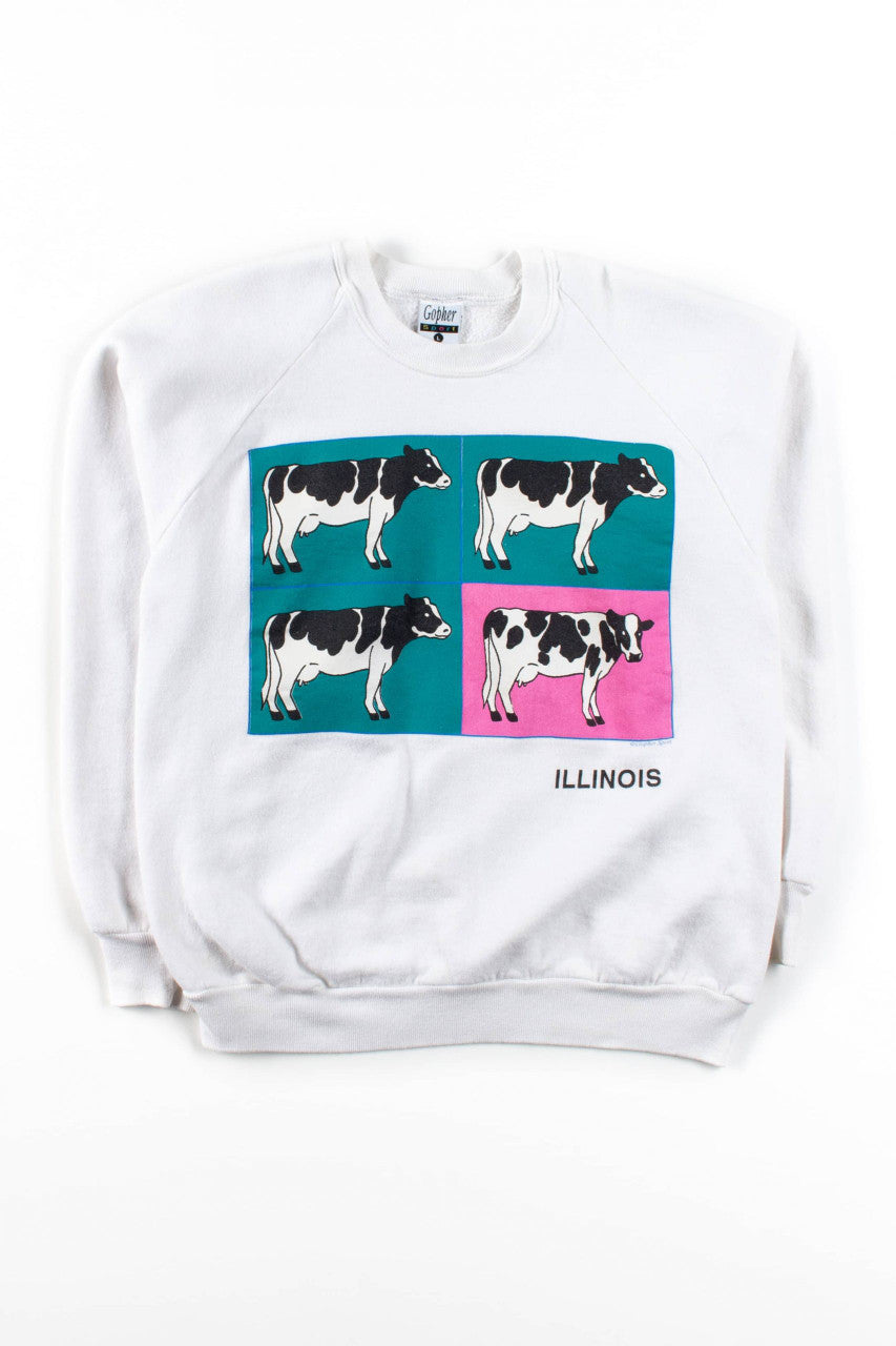 Cows Of Illinois Vintage Sweatshirt