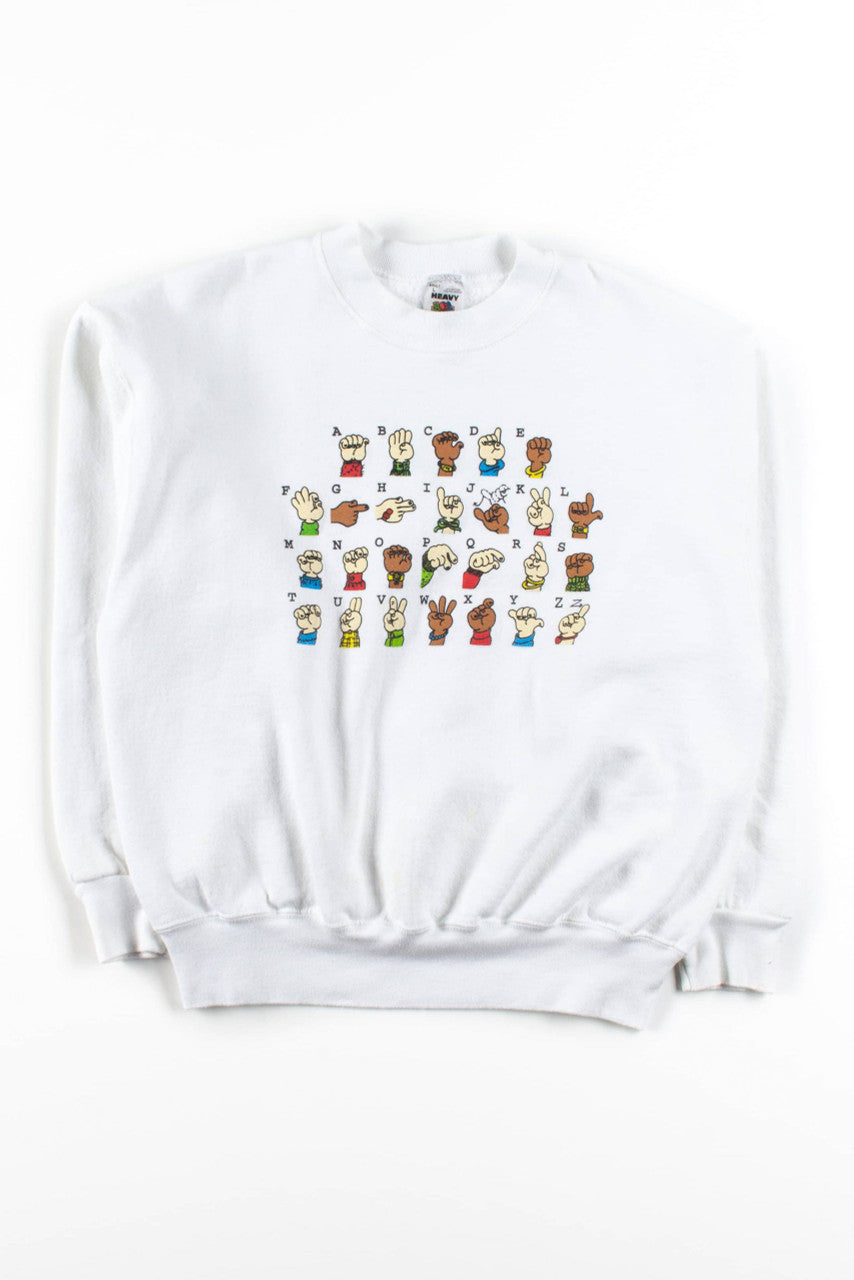 Vintage ASL Alphabet Sweatshirt