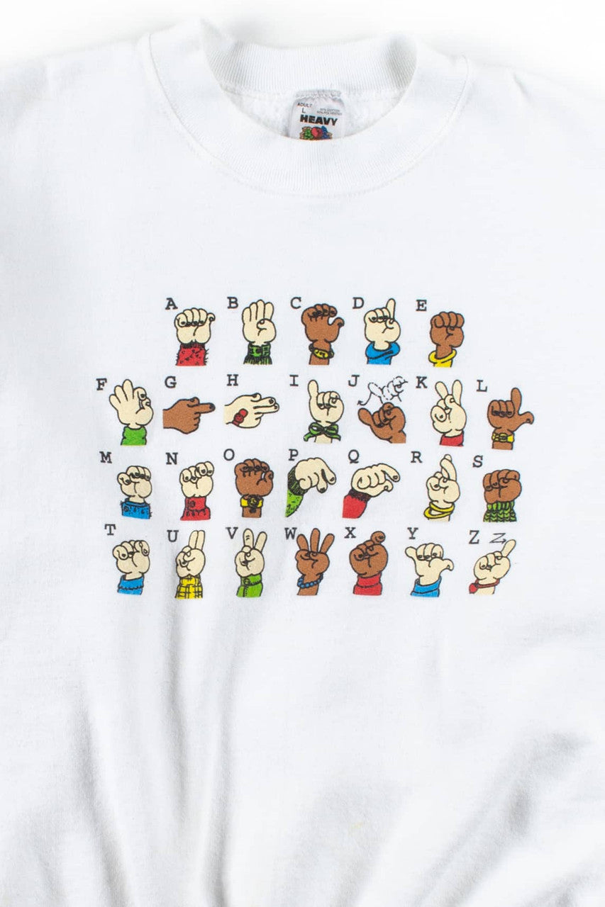 Vintage ASL Alphabet Sweatshirt