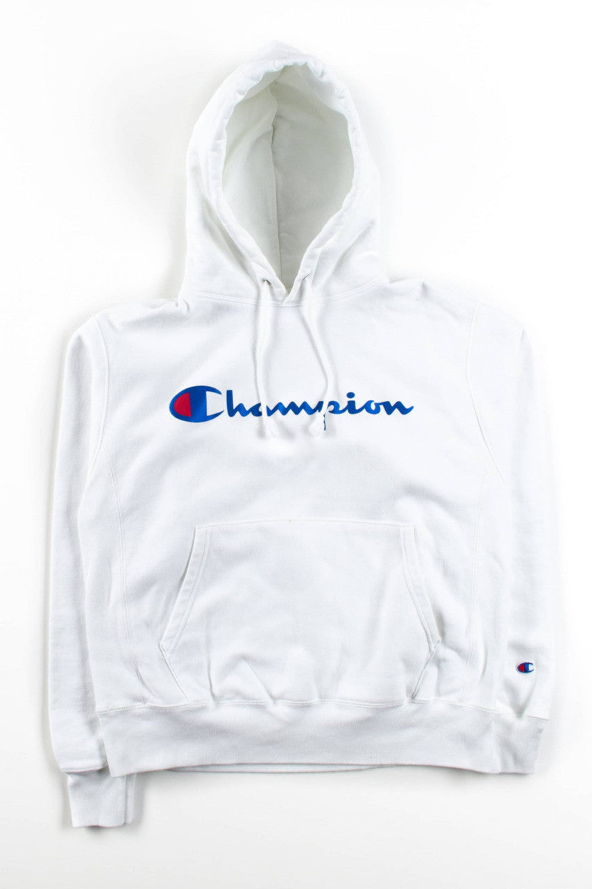 Vintage White Champion Hoodie