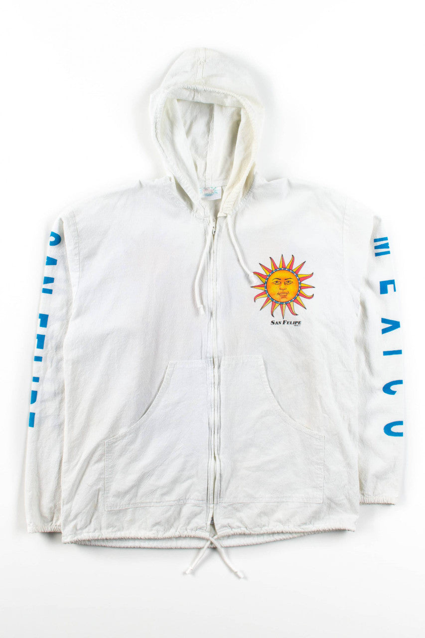 Vintage San Felipe Lightweight Zip Hoodie