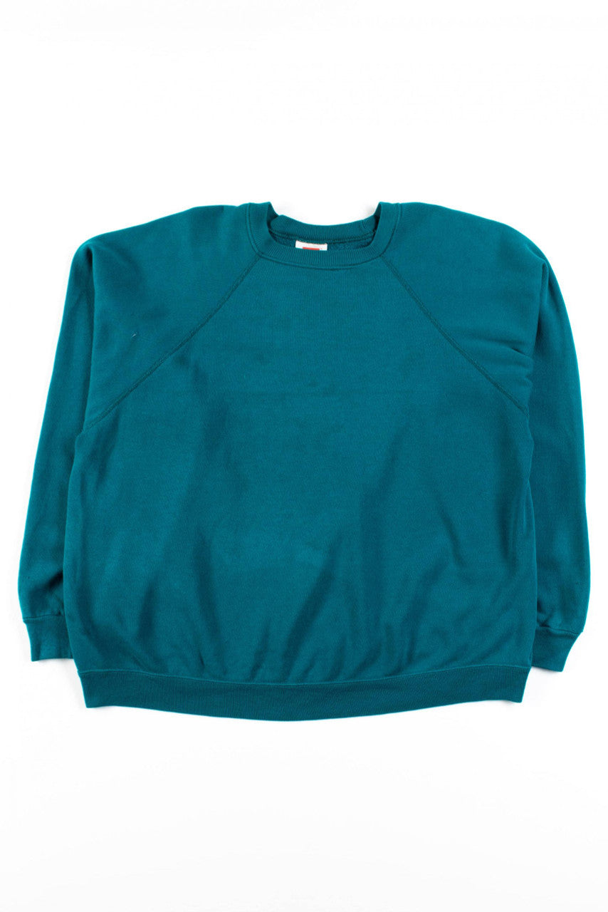 Vintage Plain Emerald Raglan Sweatshirt