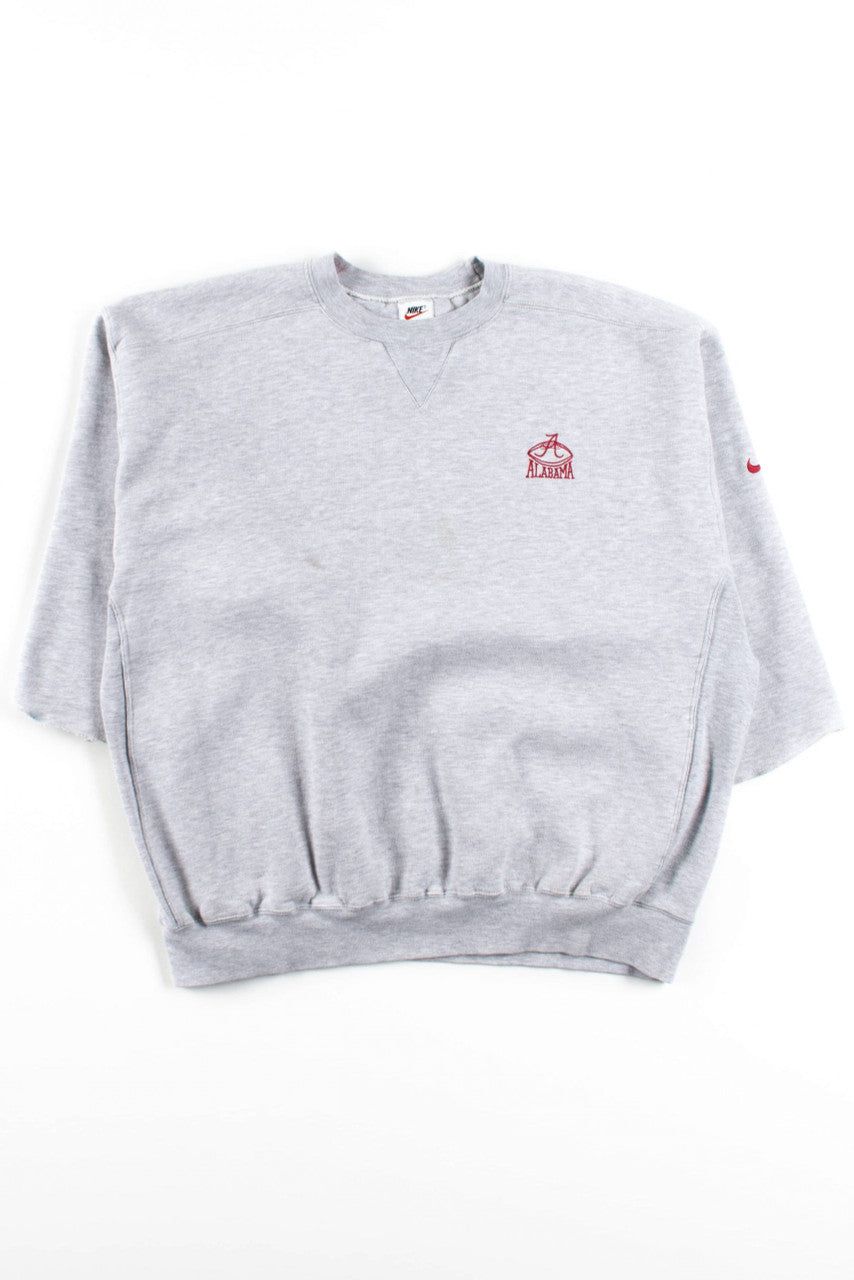 Vintage Cropped Sleeve University Of Alabama Sweatshirt