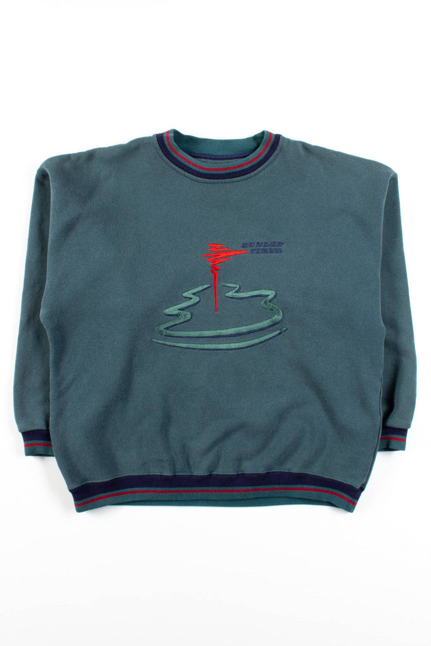 Vintage Dunlop Tires Embroidered Sweatshirt