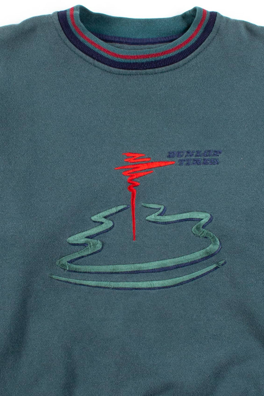 Vintage Dunlop Tires Embroidered Sweatshirt