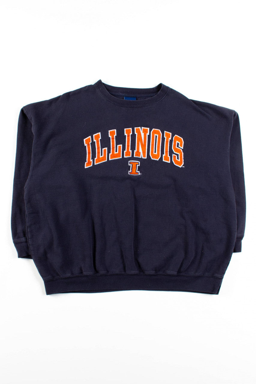 Embroidered University Of Illinois Sweatshirt
