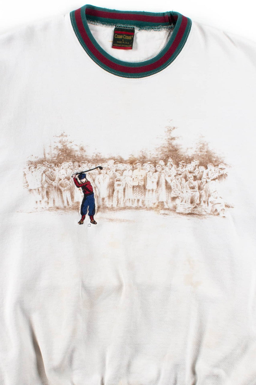 Vintage Embroidered Golfer Sweatshirt
