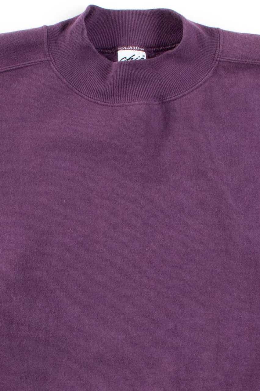 Vintage Plain Plum Chic Sweatshirt