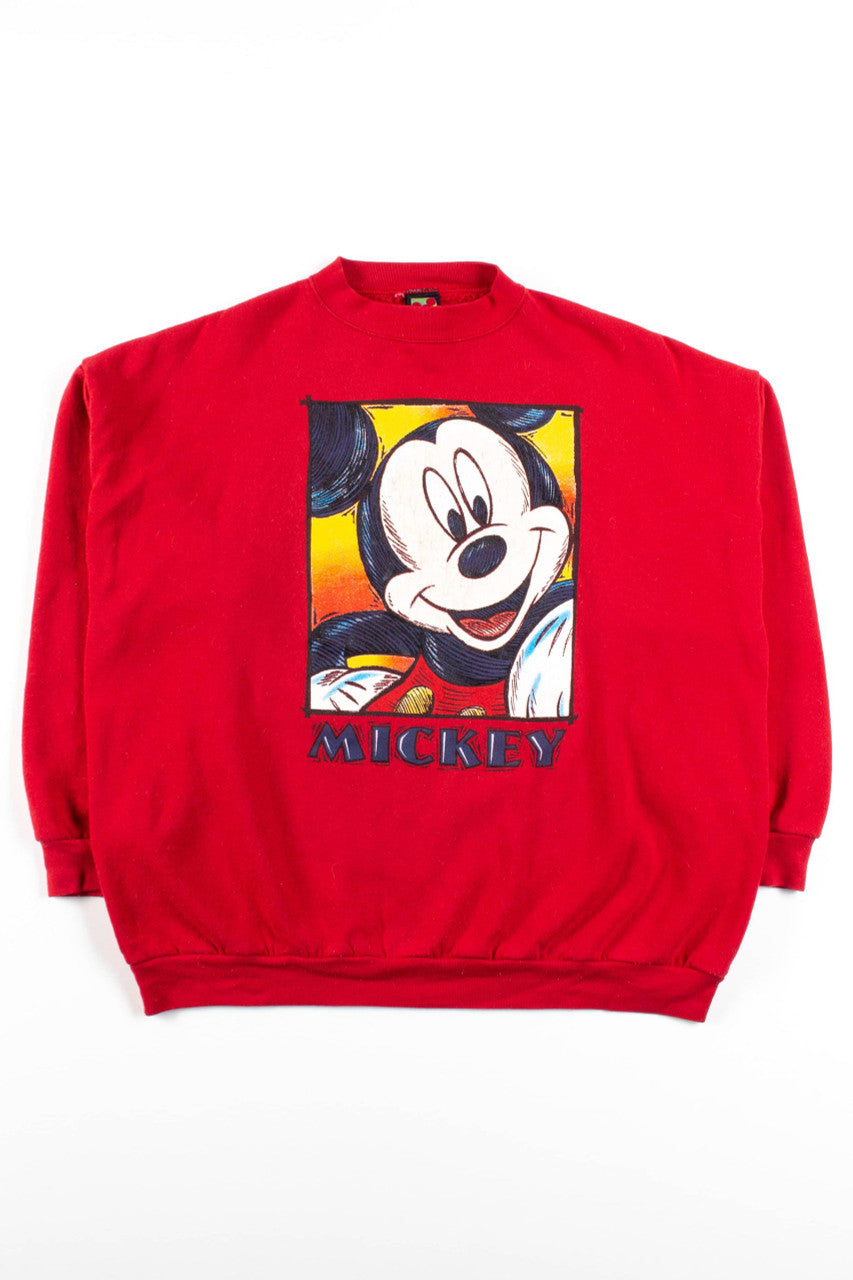 Vintage Mickey Mouse Face Sweatshirt