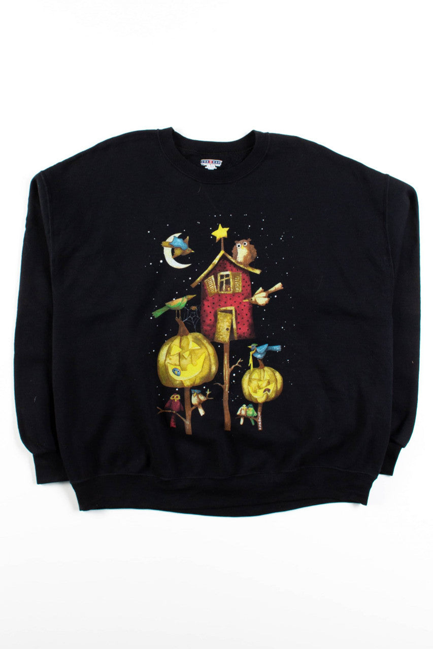 Haunted Birdhouse Halloween Sweatshirt