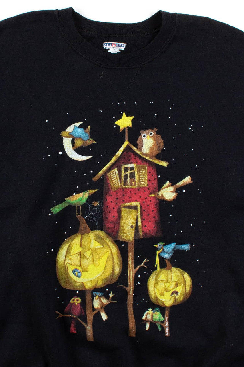 Haunted Birdhouse Halloween Sweatshirt