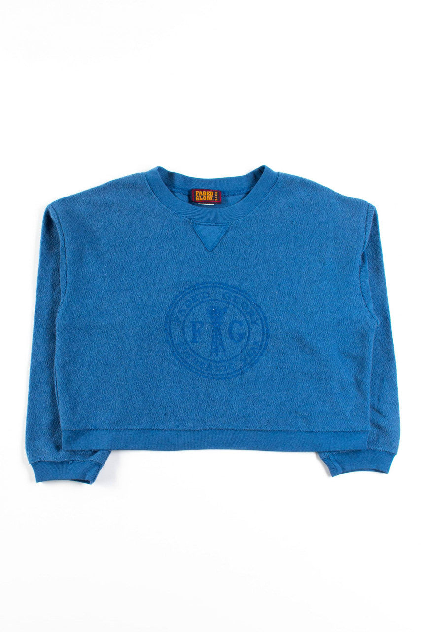 Vintage Faded Glory Cropped Sweatshirt